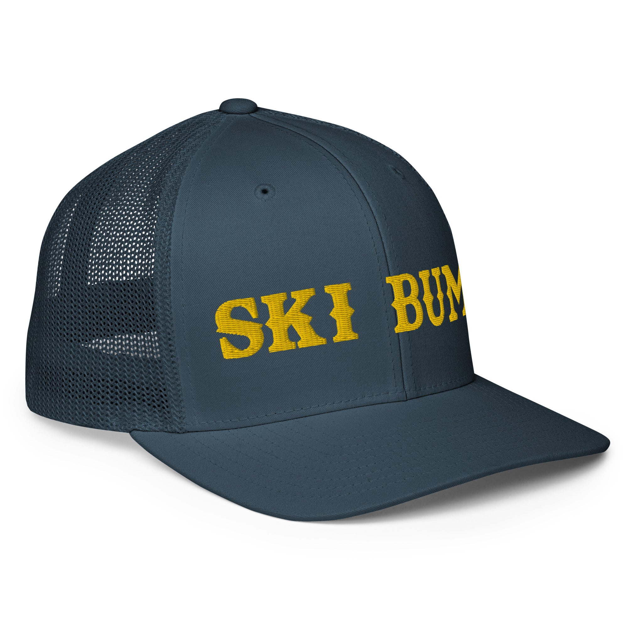 Closed-back trucker cap Ski Bum Gold 3DPuffy