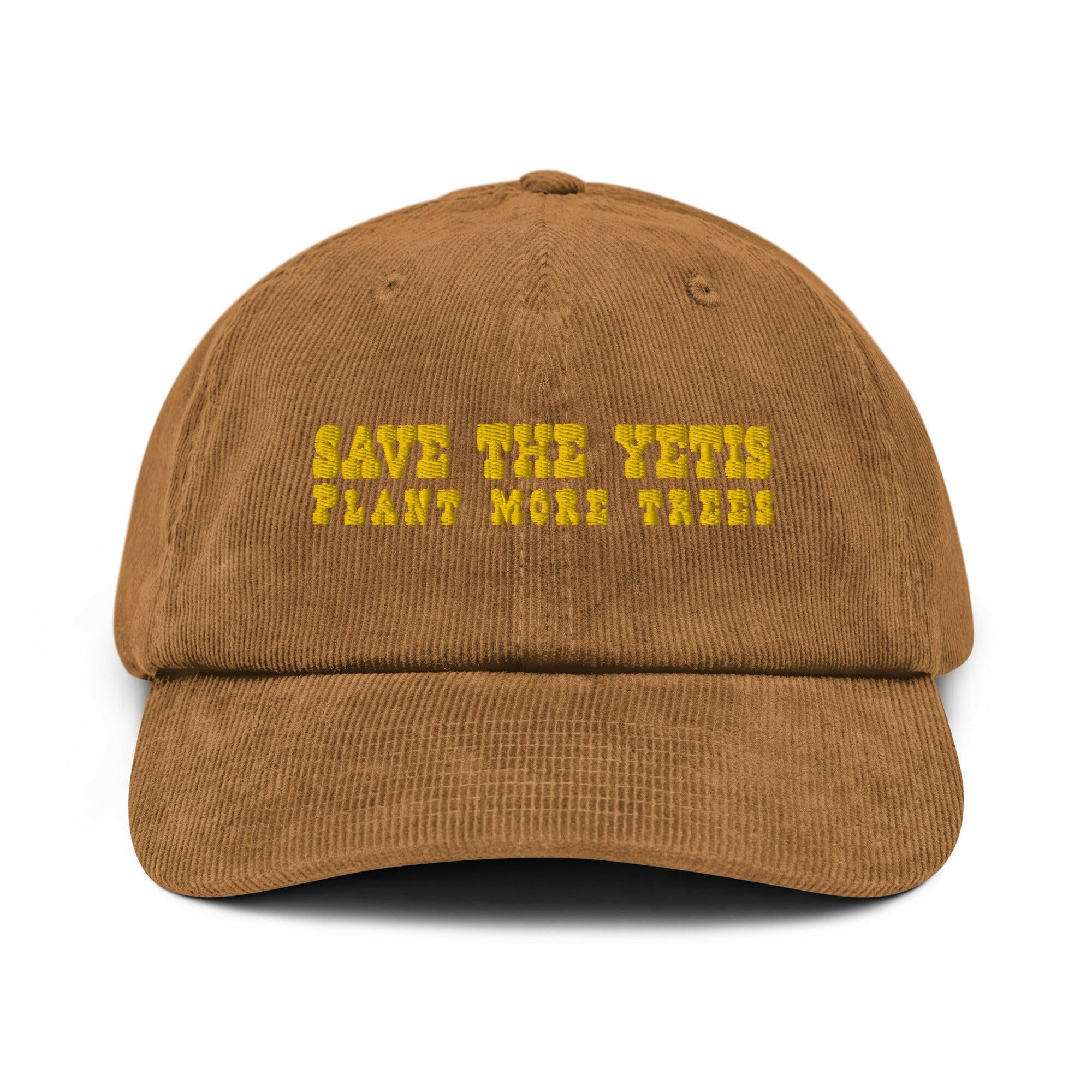 Corduroy hat Save the Yetis, Plant more Trees