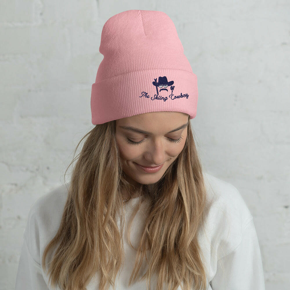 Cuffed Beanie The Skiing Cowboy Navy