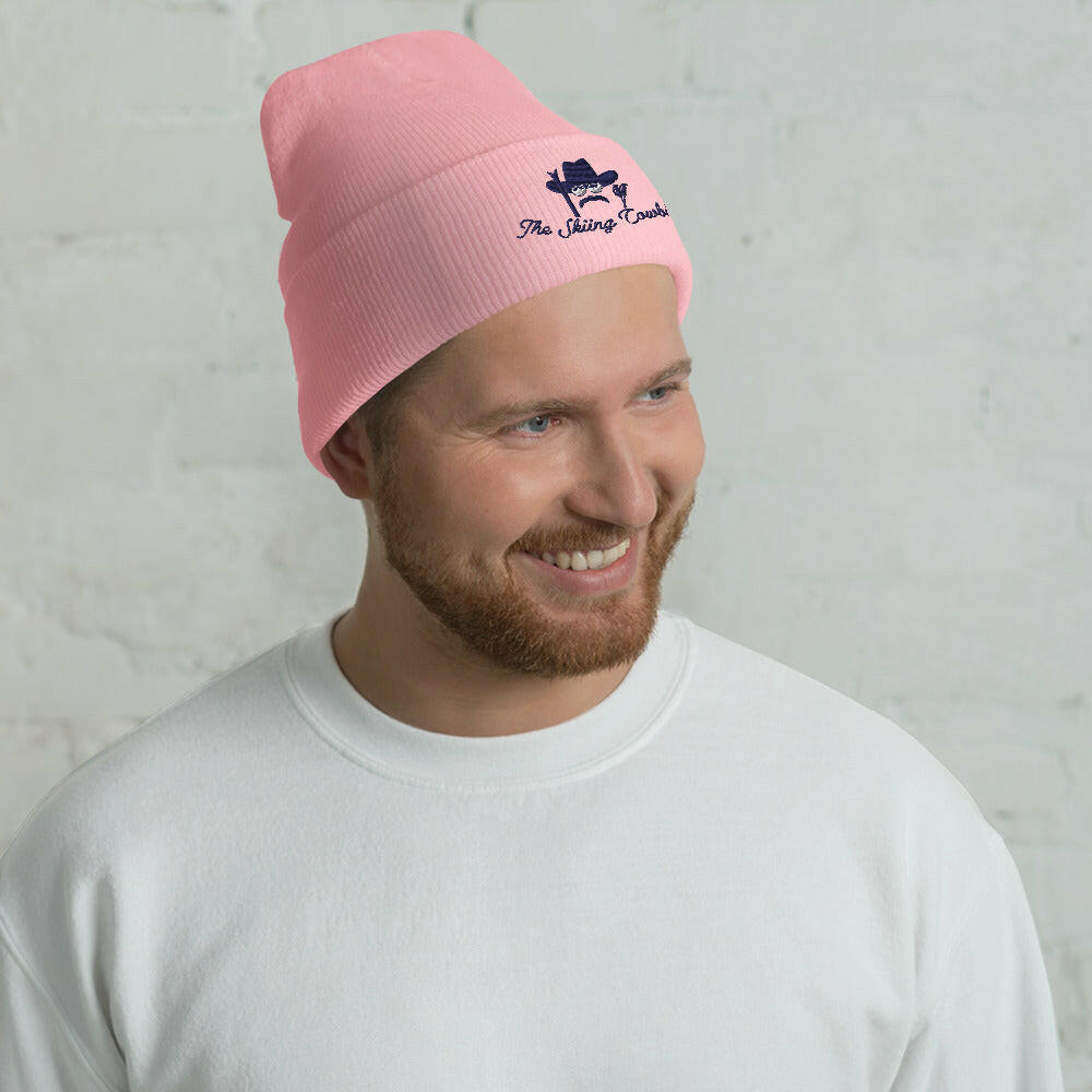 Cuffed Beanie The Skiing Cowboy Navy