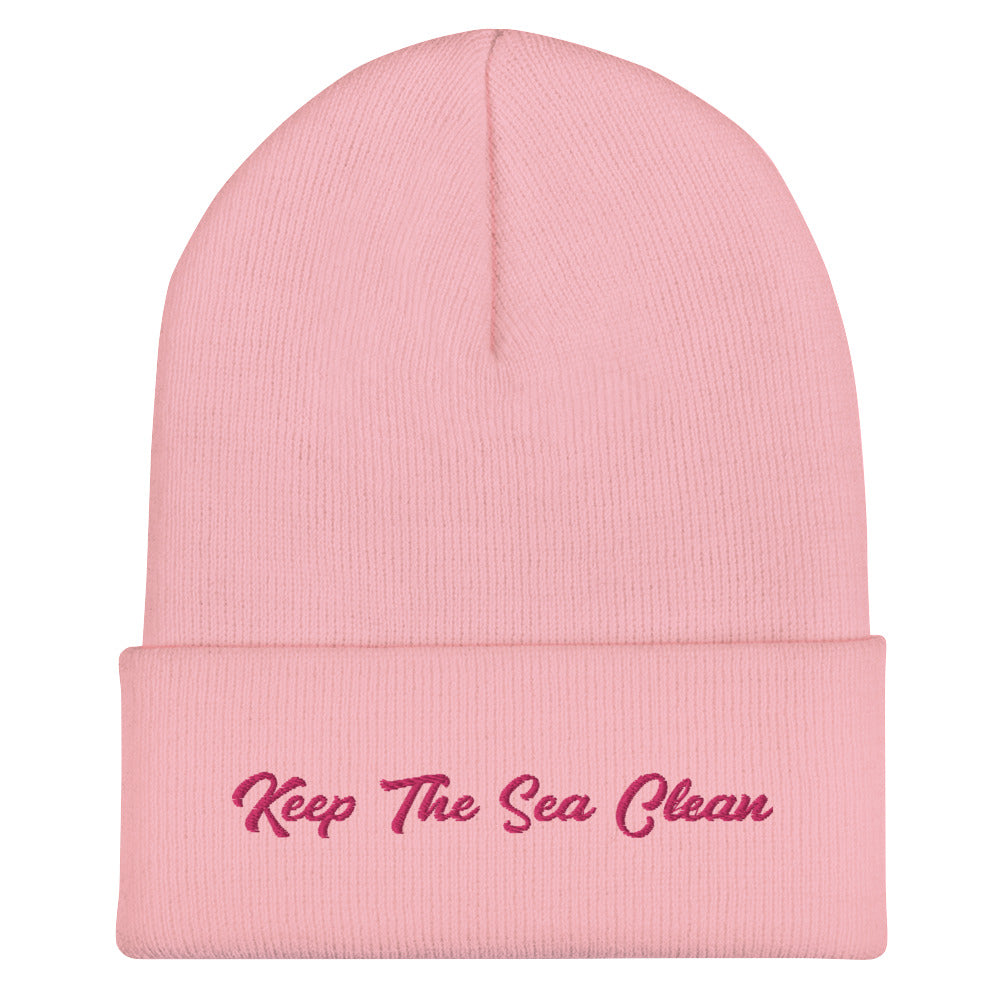 Bonnet old school à revers Keep The Sea Clean Flamingo