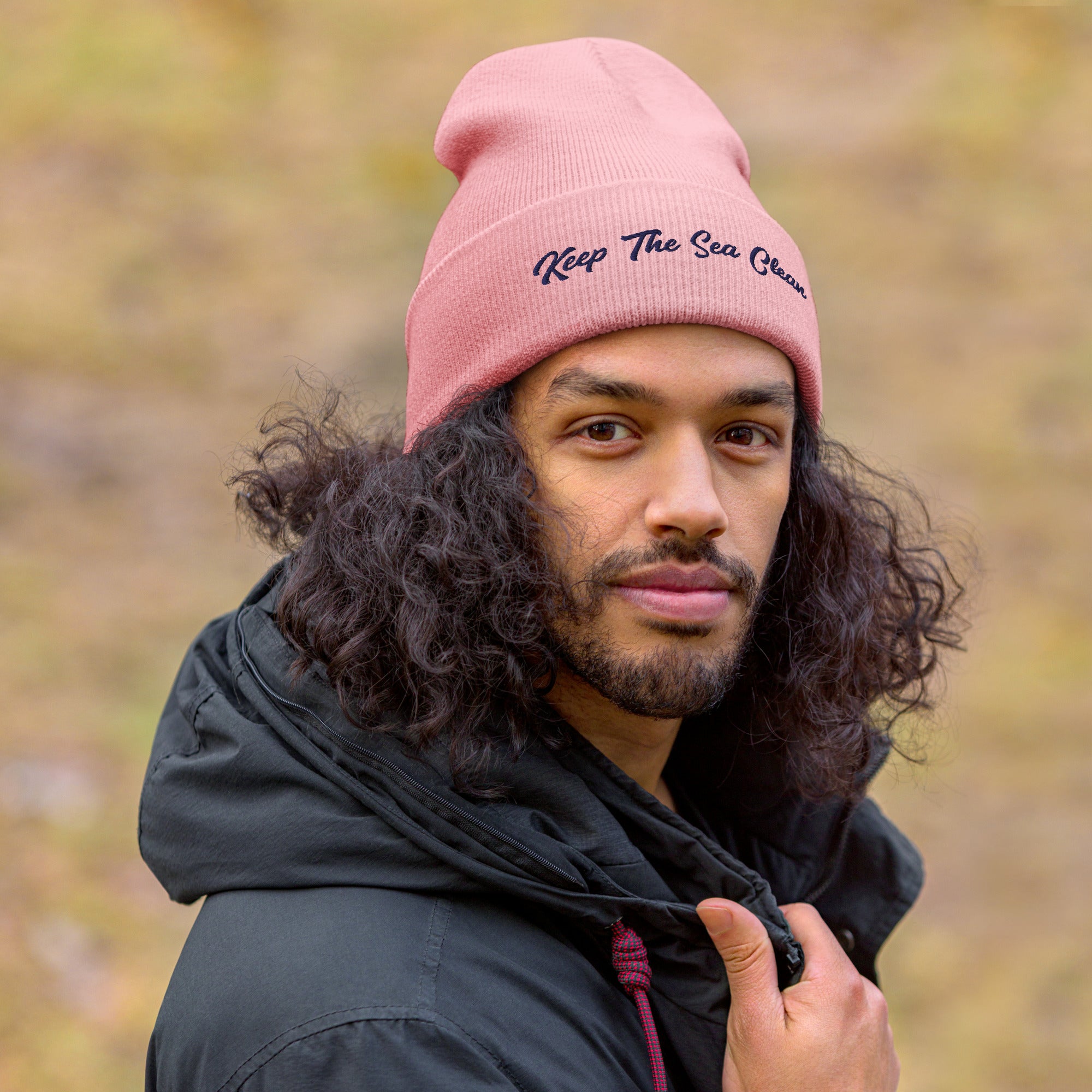 Cuffed Beanie Keep The Sea Clean Navy