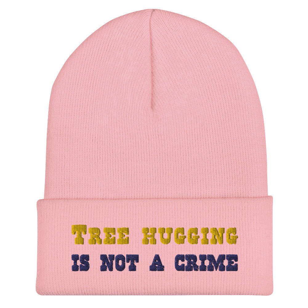 Bonnet old school à revers Tree Hugging is not a crime Gold/Navy