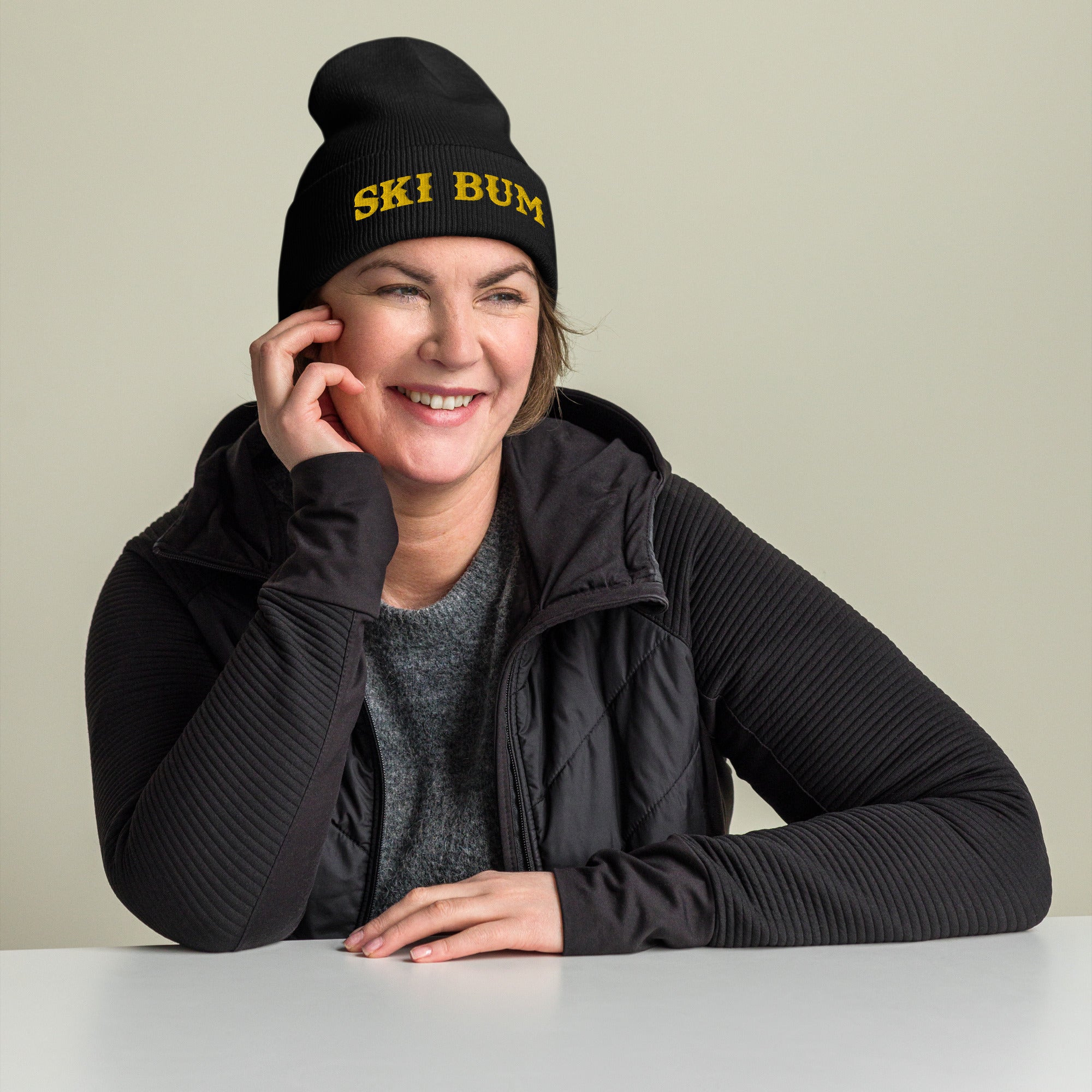 Cuffed Beanie Ski Bum Gold