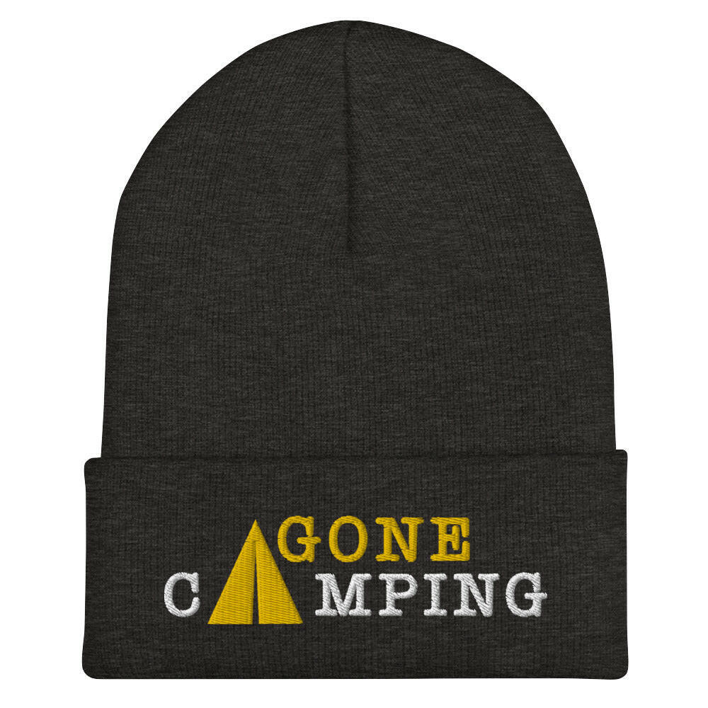 Cuffed Beanie Gone Camping White/Gold