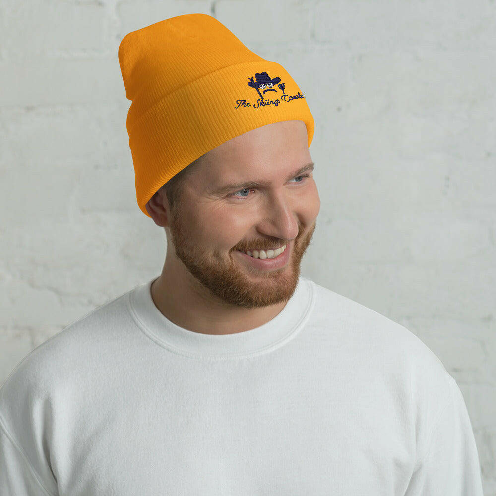 Cuffed Beanie The Skiing Cowboy Navy