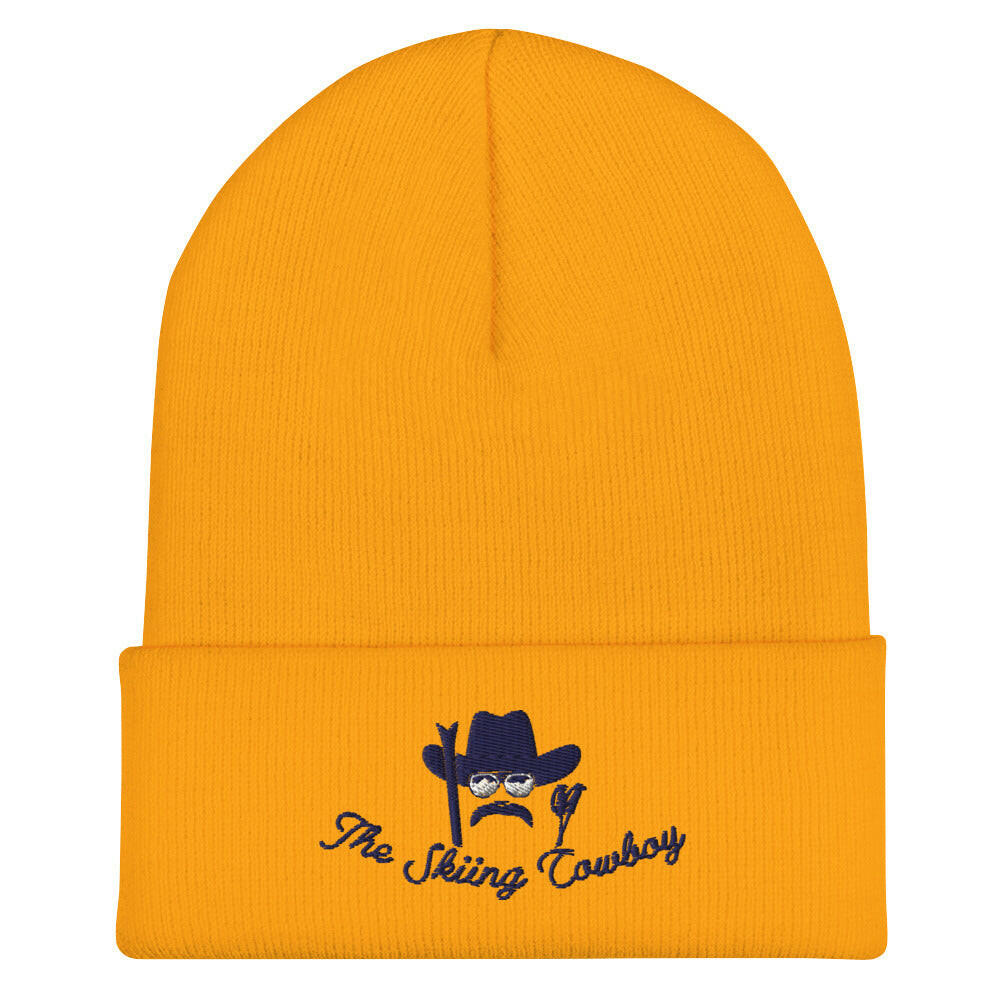 Cuffed Beanie The Skiing Cowboy Navy