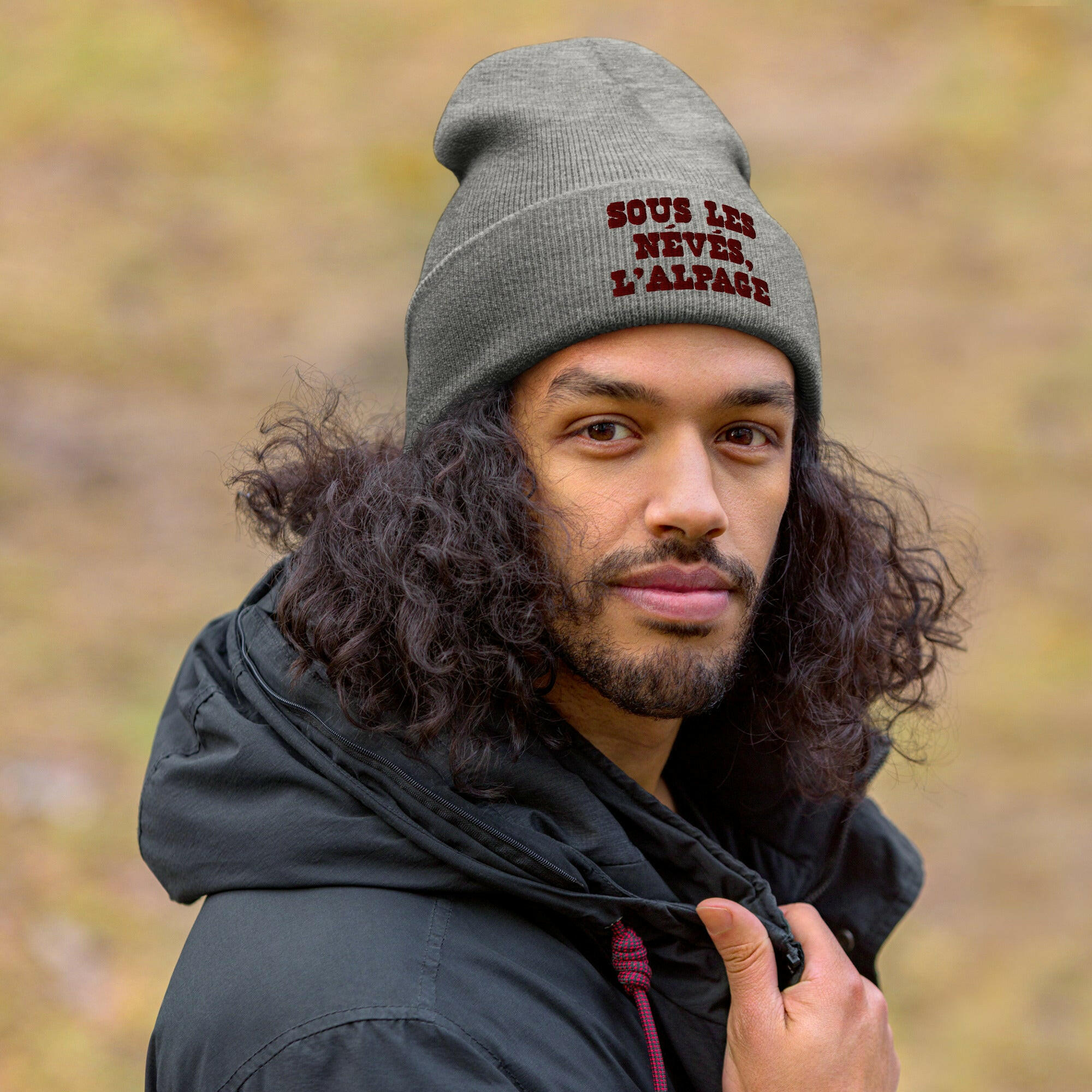 Cuffed Beanie Sous les névés l'alpage Brown