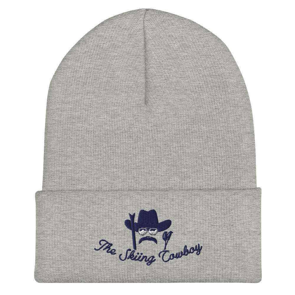 Cuffed Beanie The Skiing Cowboy Navy