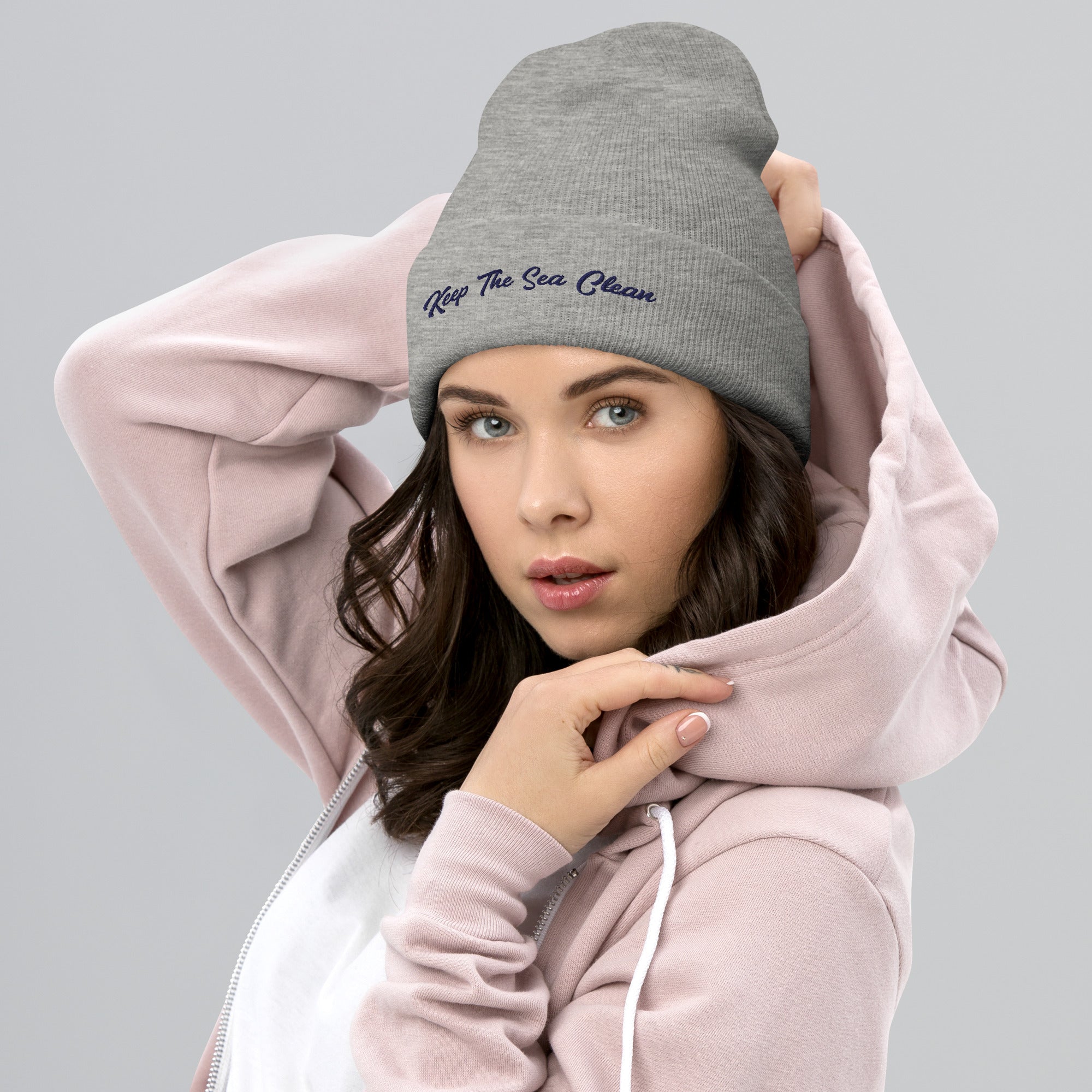 Cuffed Beanie Keep The Sea Clean Navy