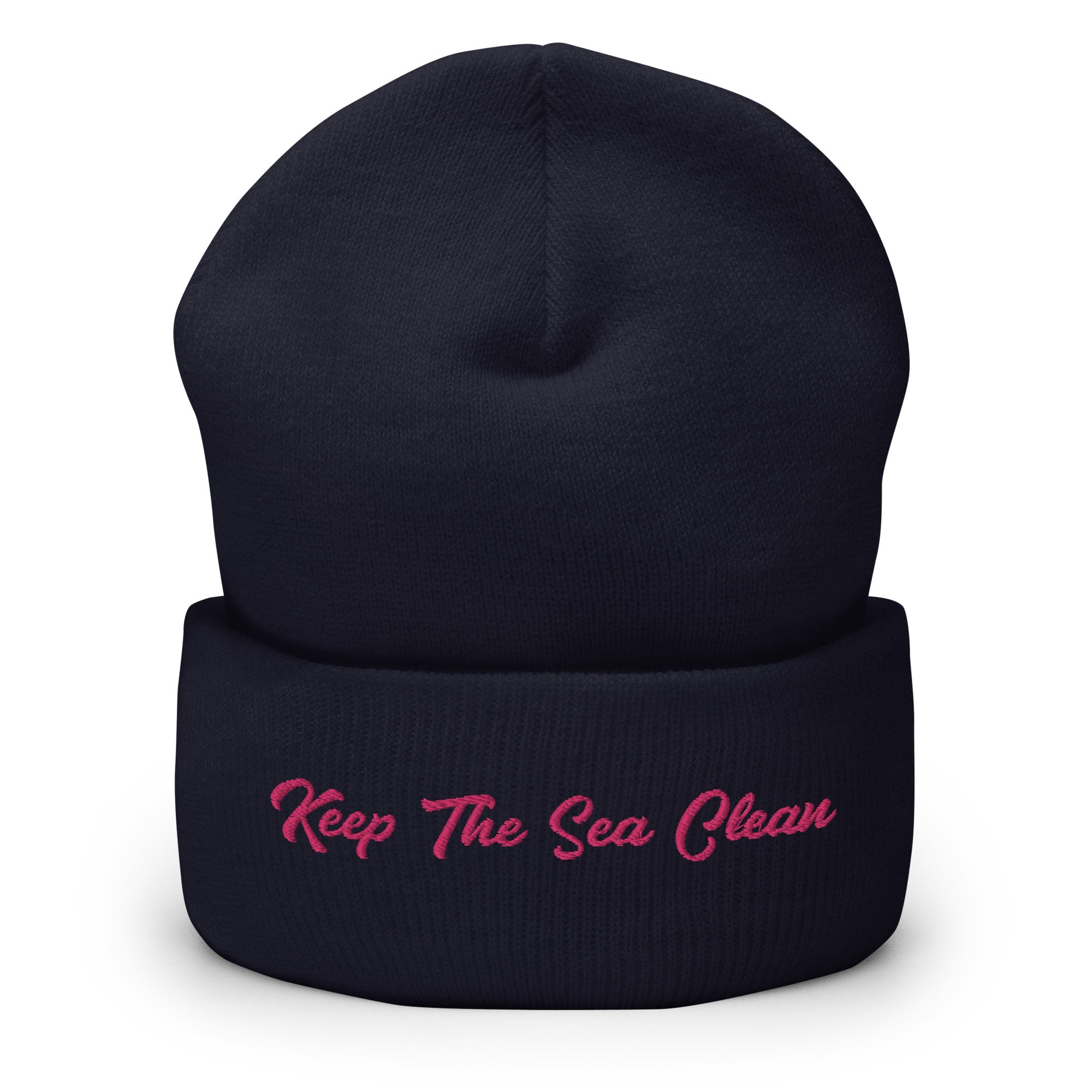 Cuffed Beanie Keep The Sea Clean Flamingo