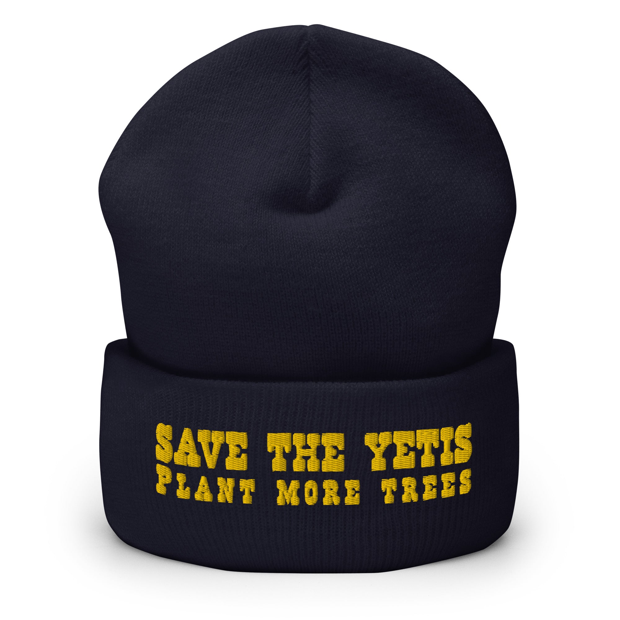 Bonnet old school à revers Save the Yetis, Plant more Trees Gold