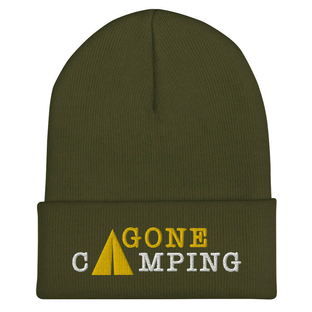 Bonnet old school à revers Gone Camping White/Gold