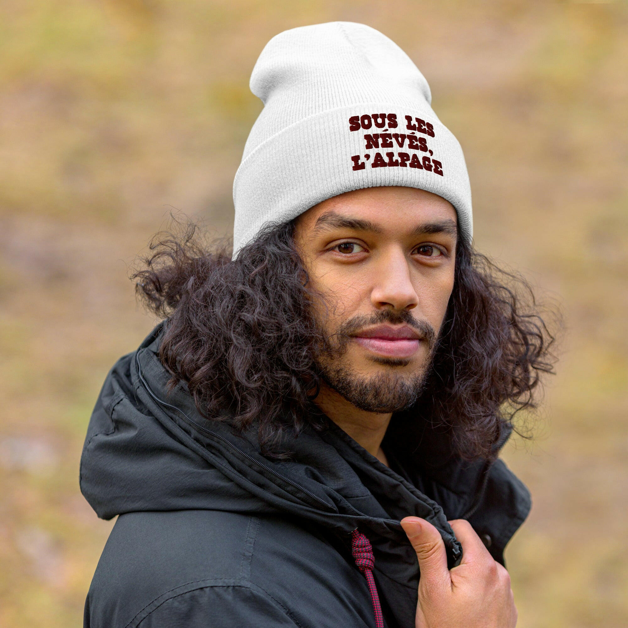 Cuffed Beanie Sous les névés l'alpage Brown