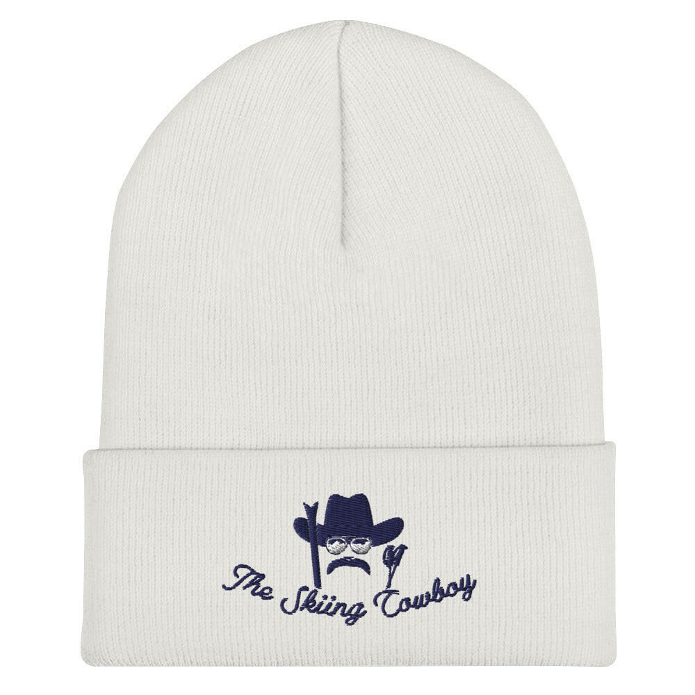 Cuffed Beanie The Skiing Cowboy Navy