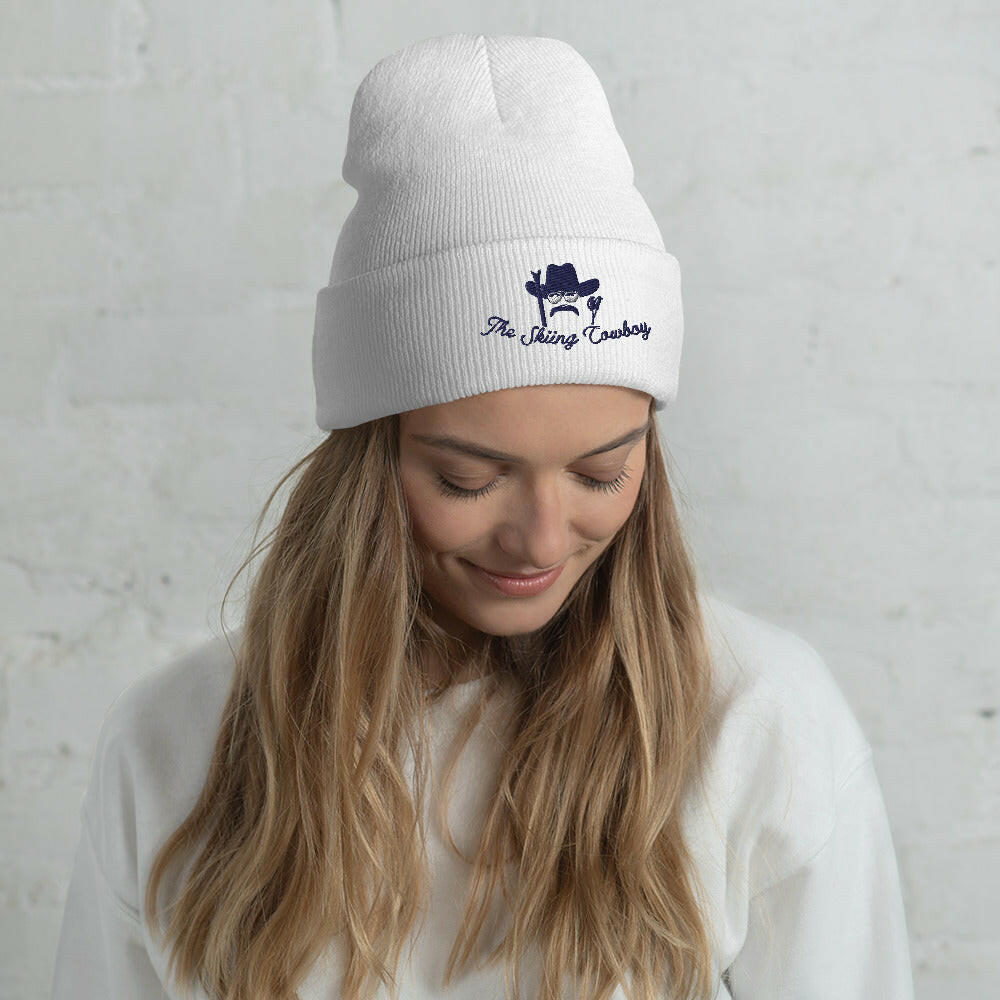 Cuffed Beanie The Skiing Cowboy Navy