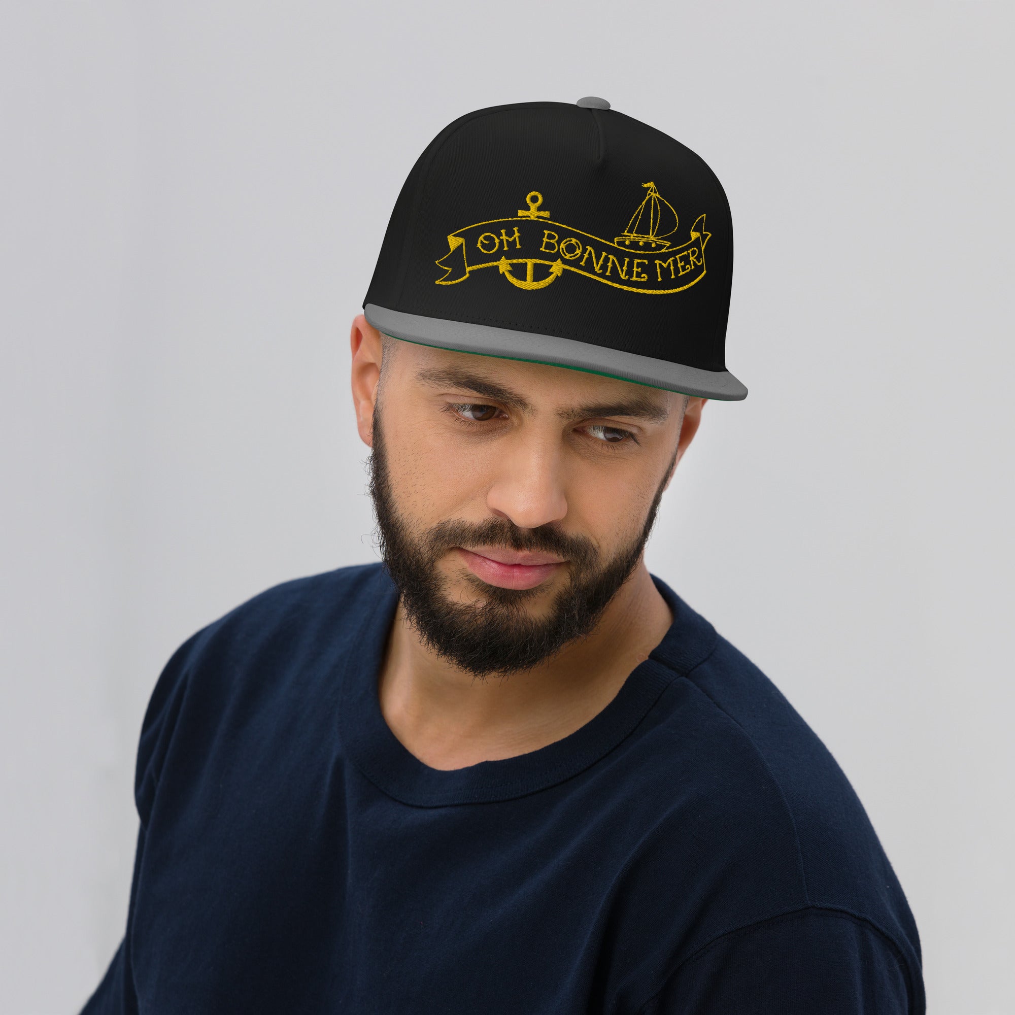 Casquette à Visière Plate en coton sergé Oh Bonne Mer Tattoo Gold