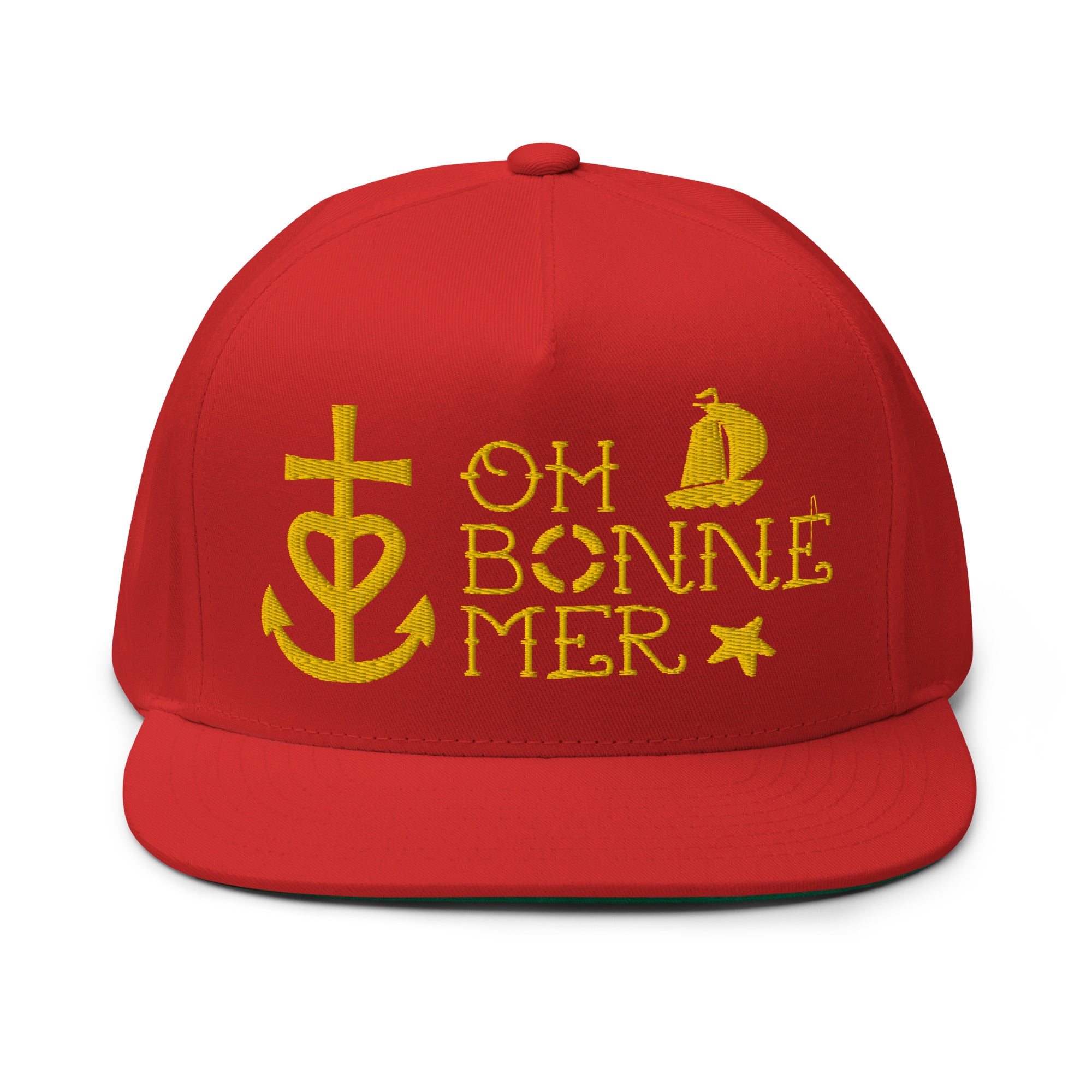 Casquette à Visière Plate en coton sergé Oh Bonne Mer 2 grand motif