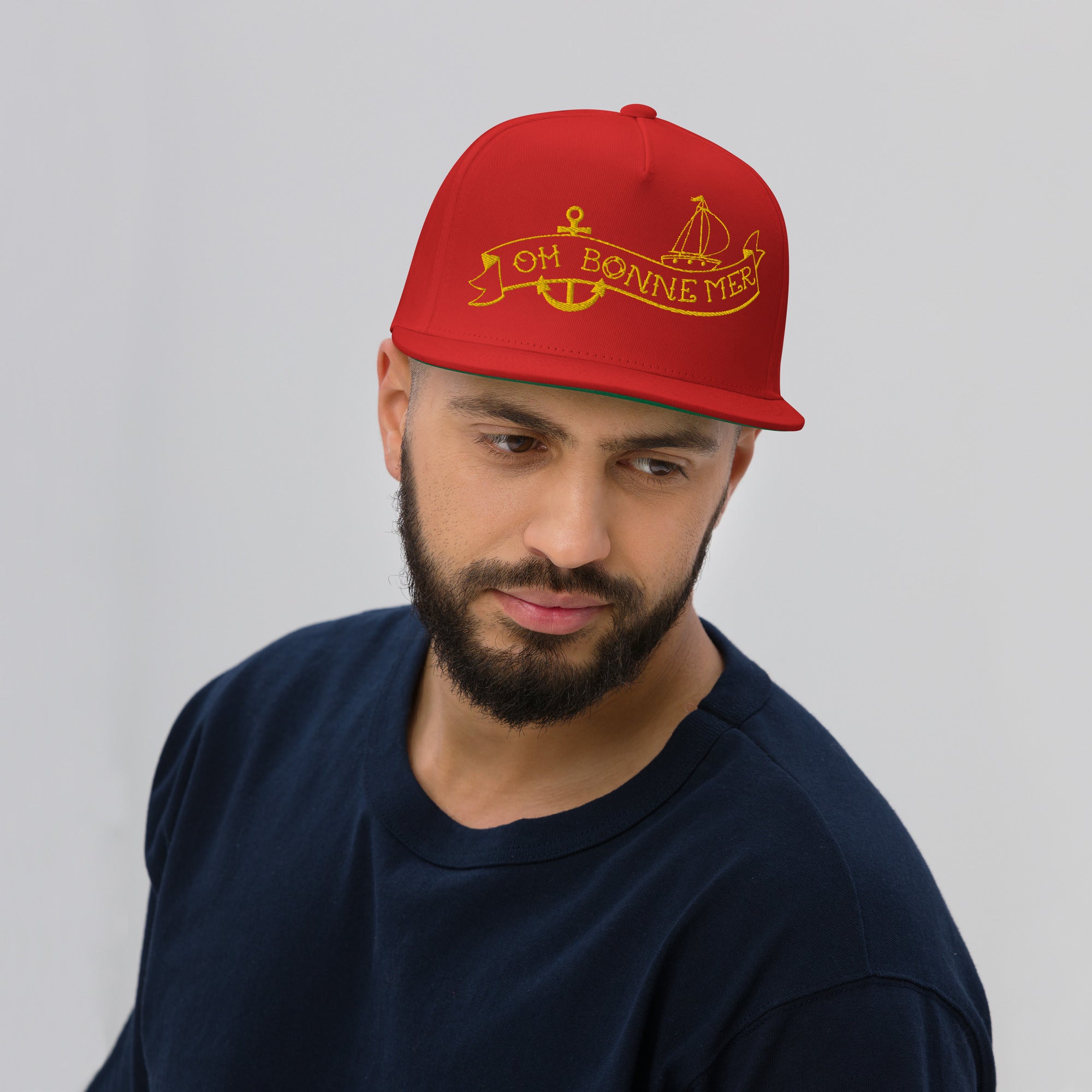 Casquette à Visière Plate en coton sergé Oh Bonne Mer Tattoo Gold