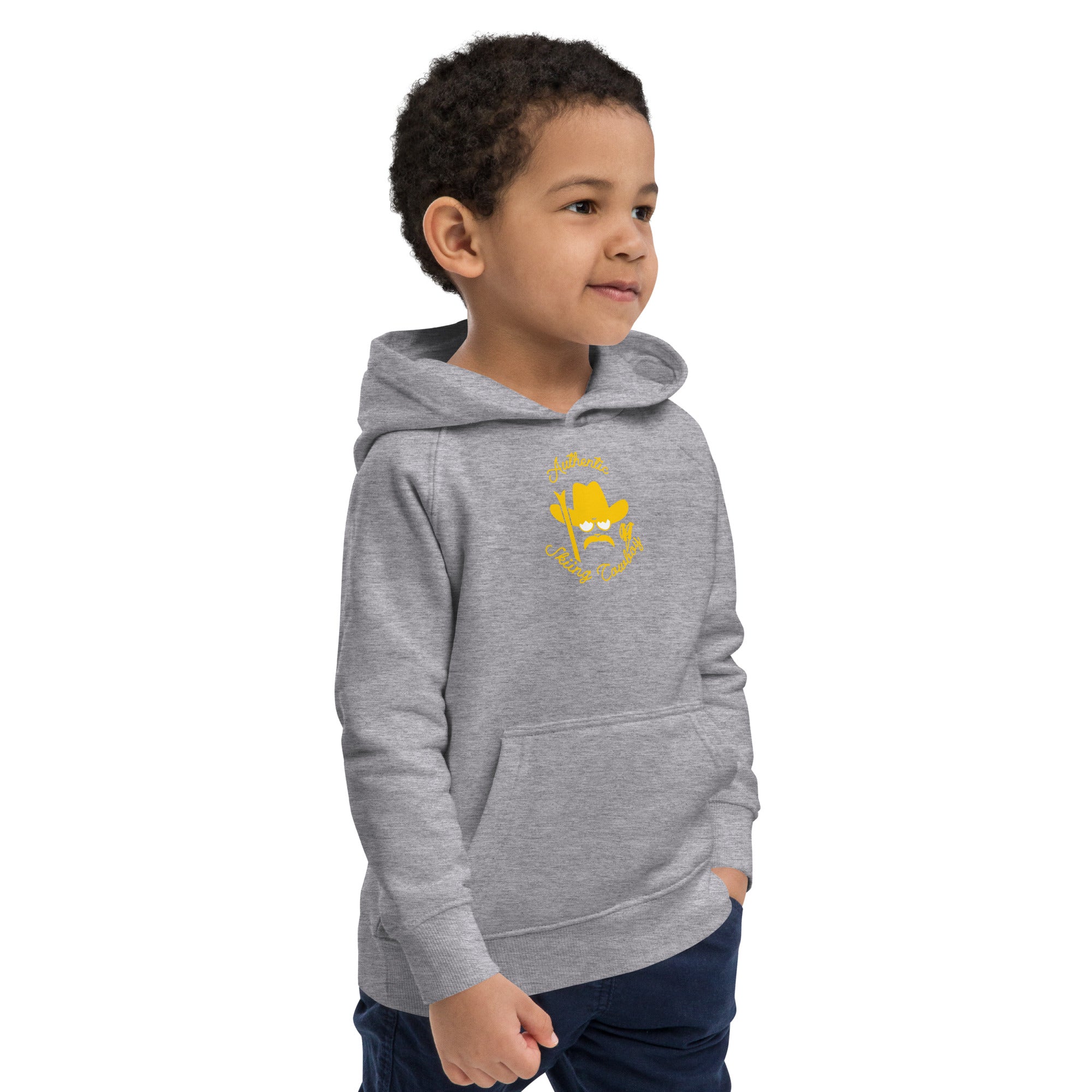 Sweat à capuche écologique pour enfants Authentic Skiing Cowboy