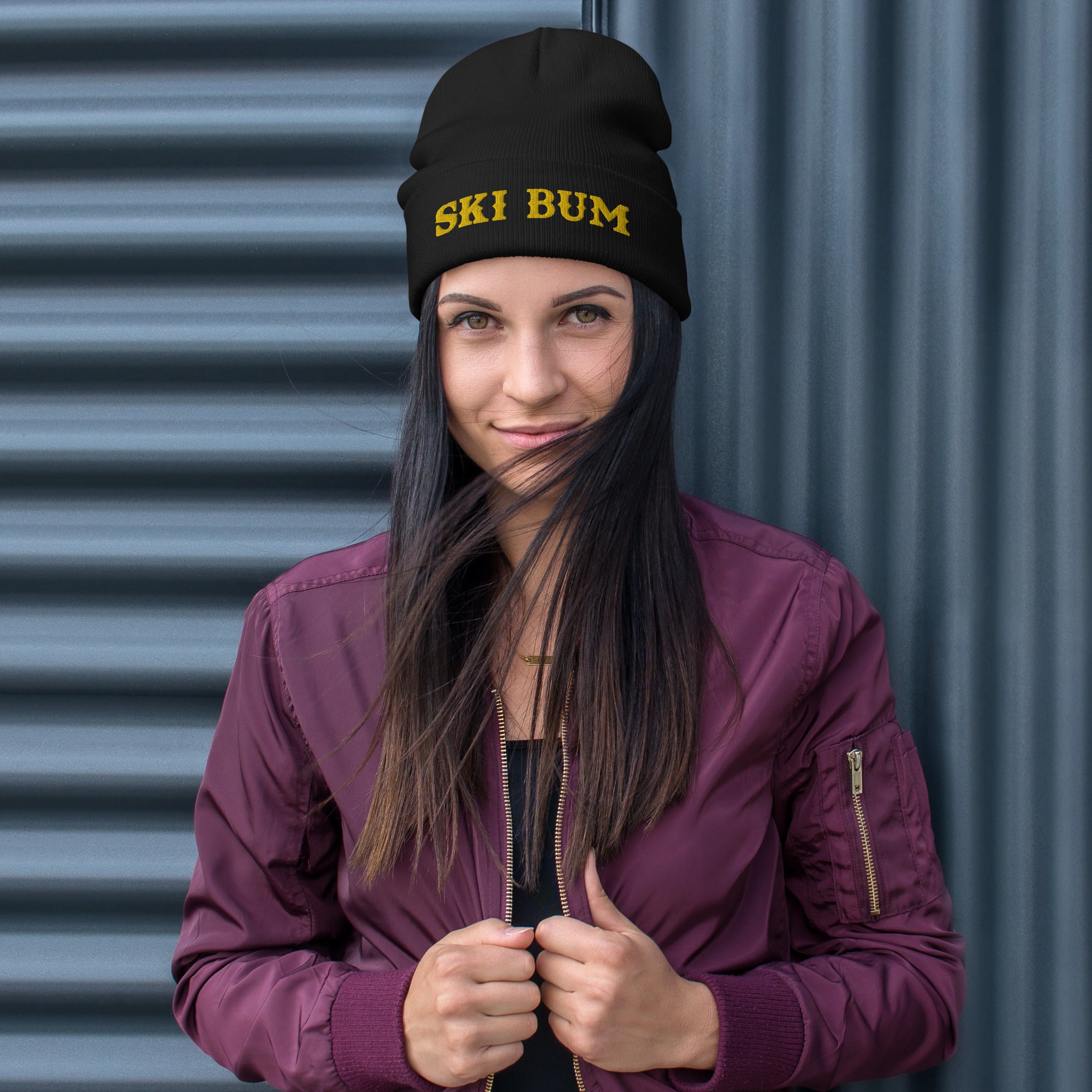 Ribbed beanie Ski Bum Gold