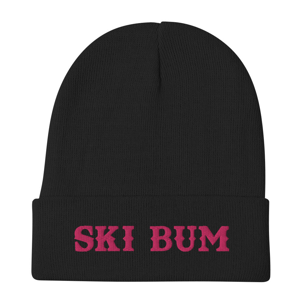 Bonnet en tricot côtelé Ski Bum Flamingo