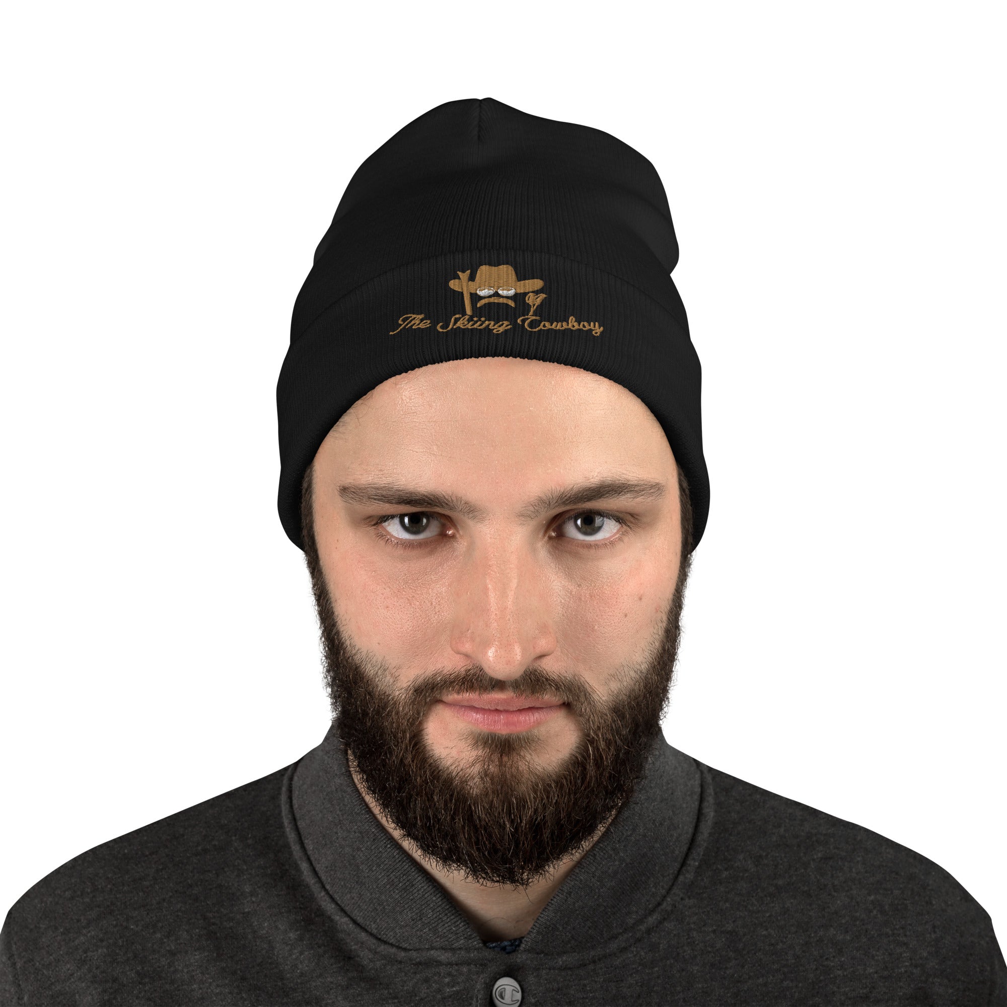 Ribbed beanie The Skiing Cowboy Old Gold