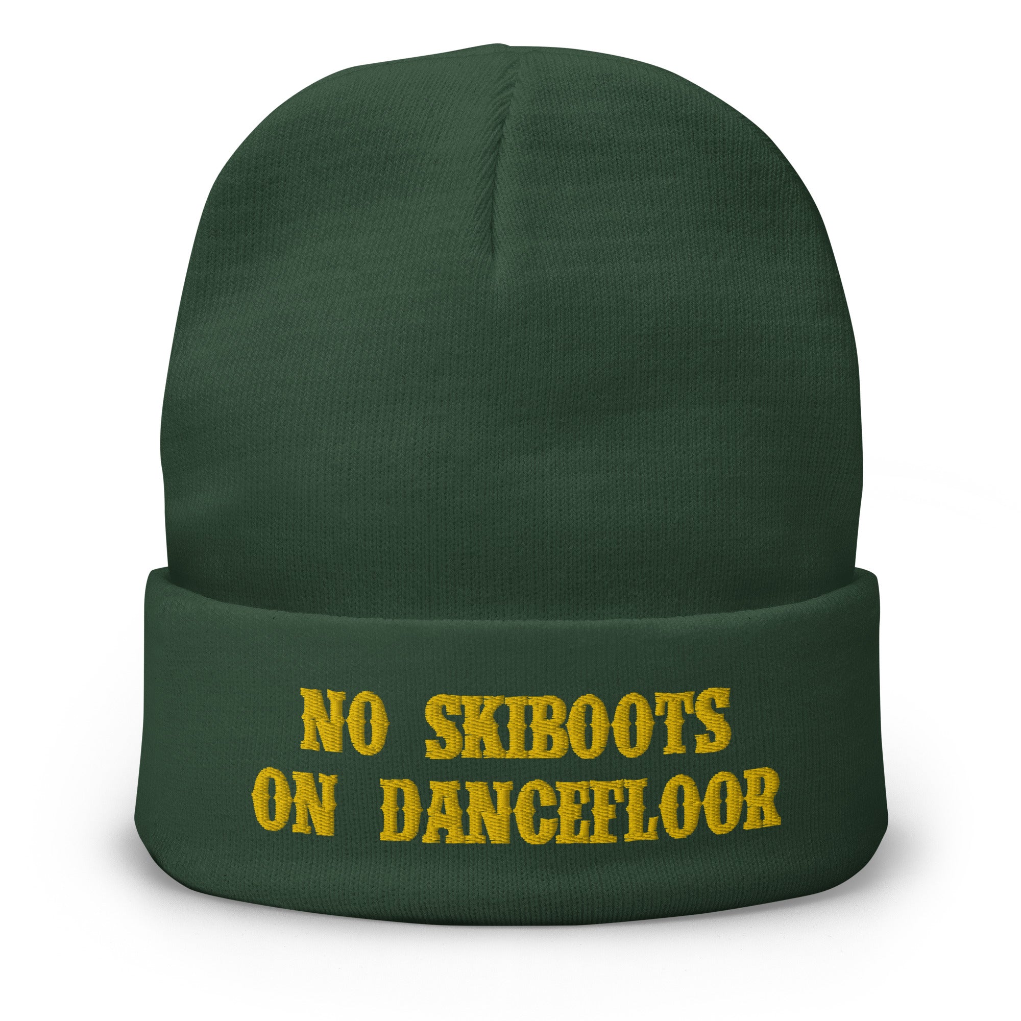 Ribbed beanie No Skiboots on Dancefloor Gold