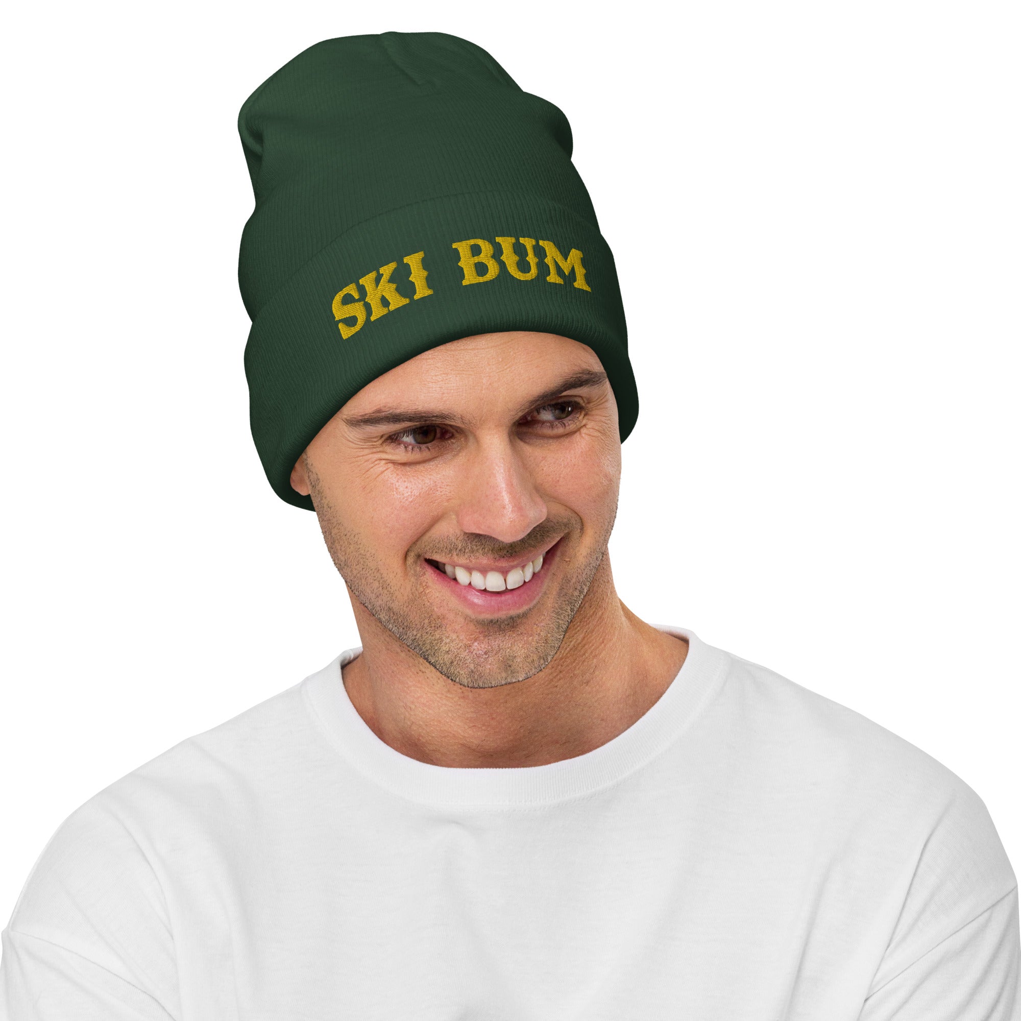 Bonnet en tricot côtelé Ski Bum Doré