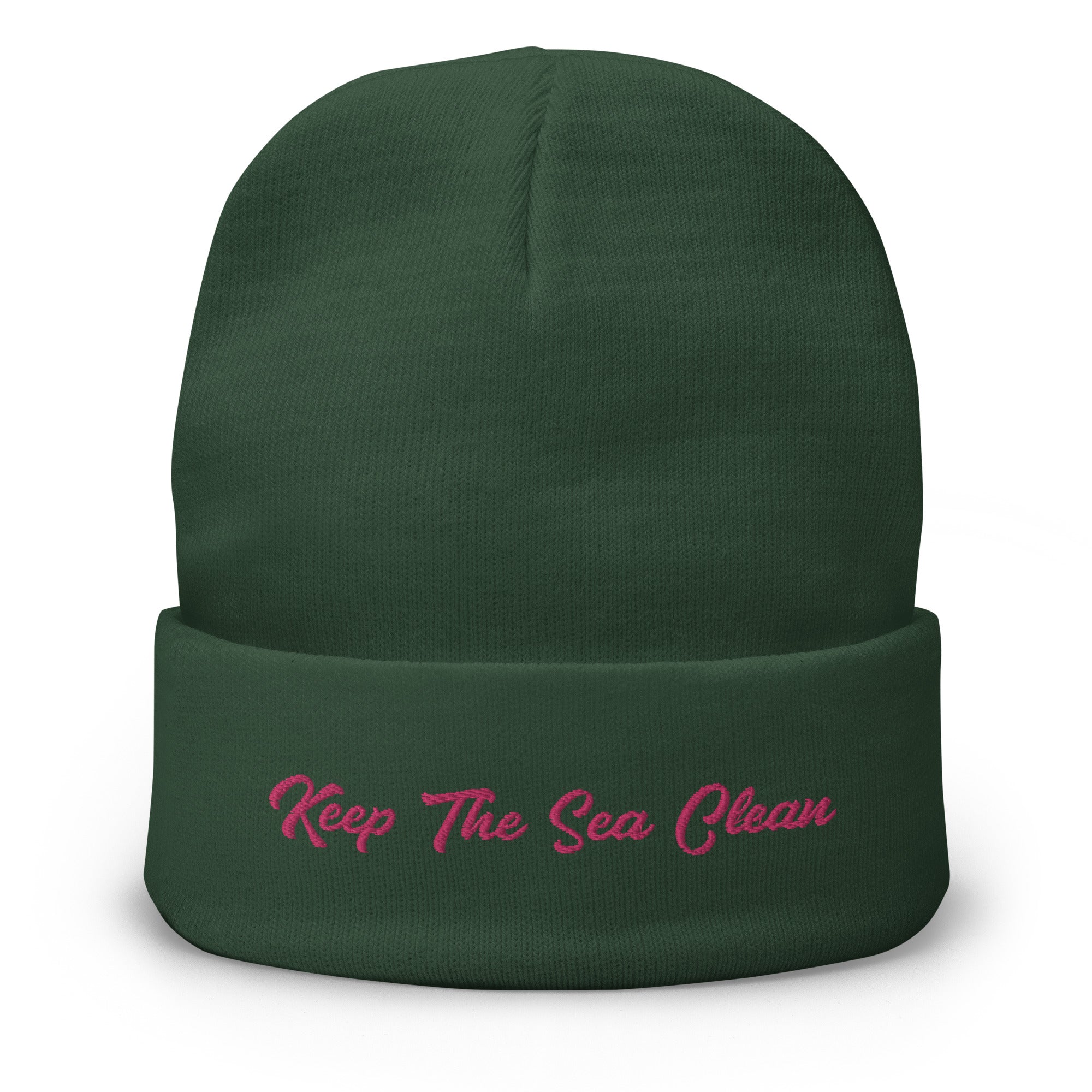 Bonnet en tricot côtelé Keep The Sea Clean Flamingo