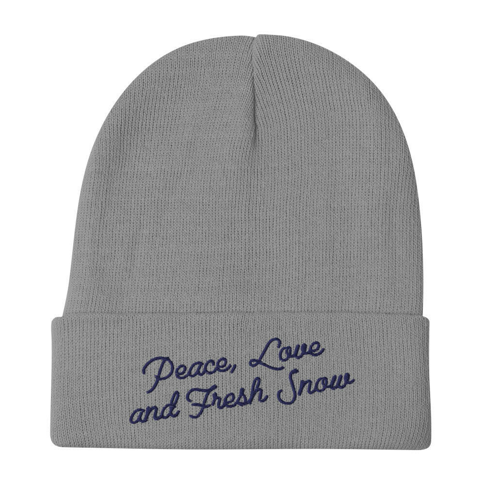 Ribbed beanie Peace, Love and Fresh Snow Navy