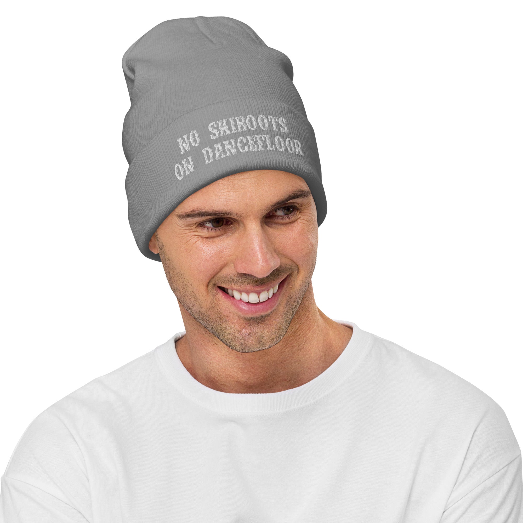 Ribbed beanie No Skiboots on Dancefloor white