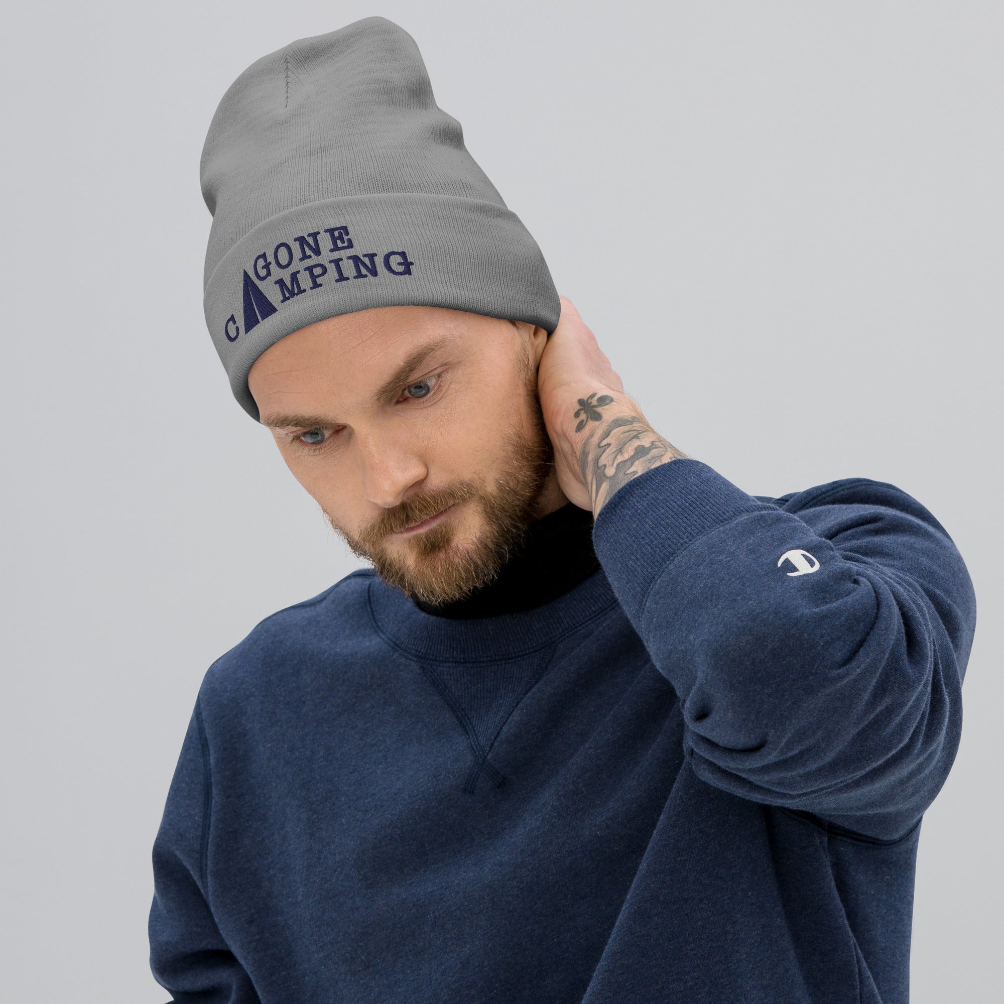 Ribbed beanie Gone Camping Navy