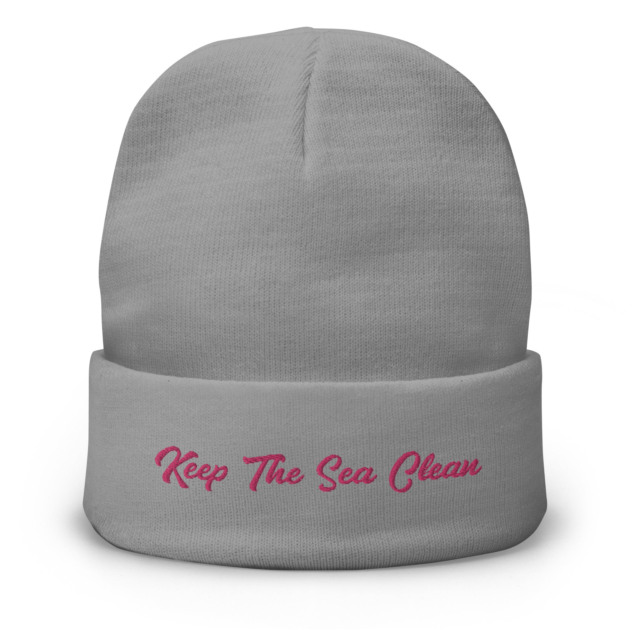 Ribbed beanie Keep The Sea Clean Flamingo