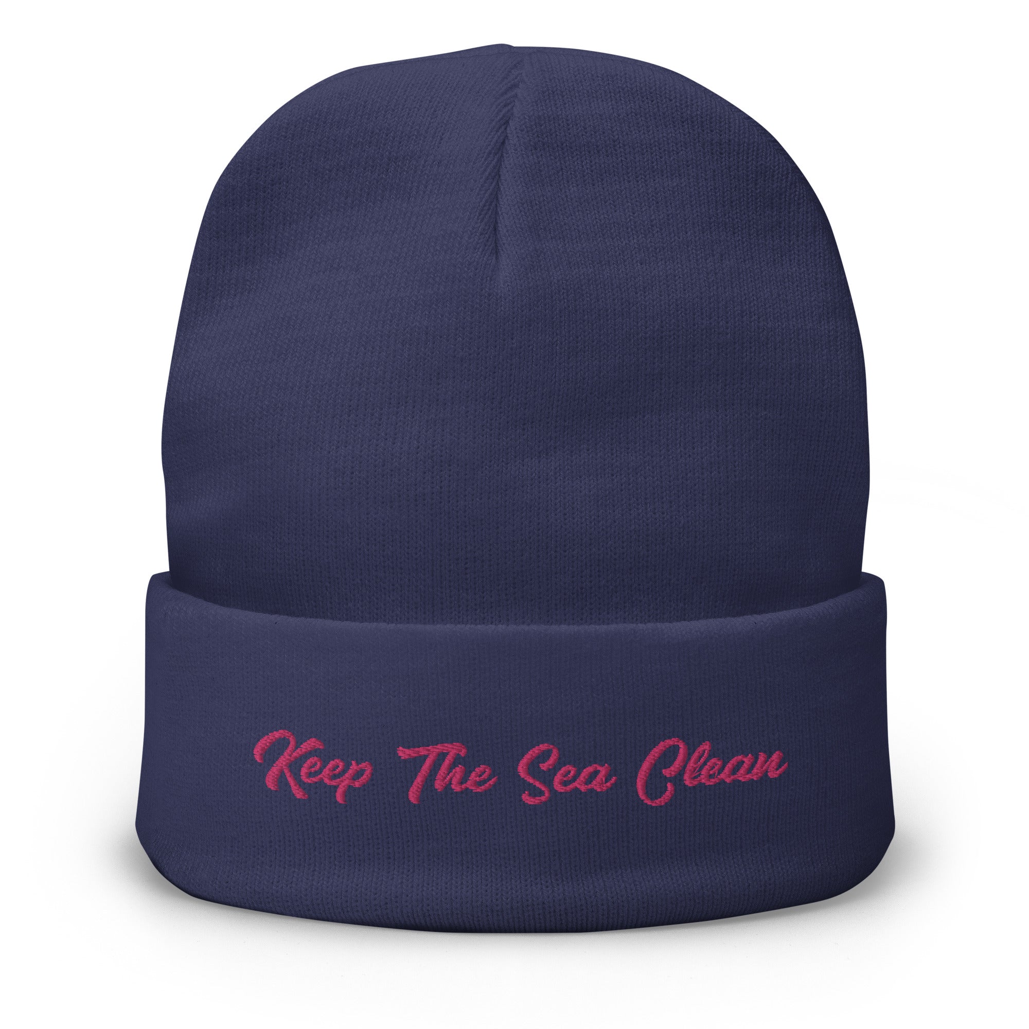 Ribbed beanie Keep The Sea Clean Flamingo