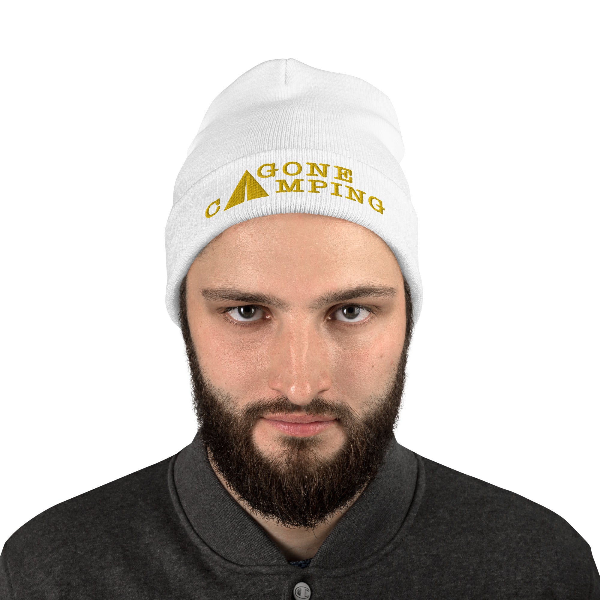 Ribbed beanie Gone Camping Gold