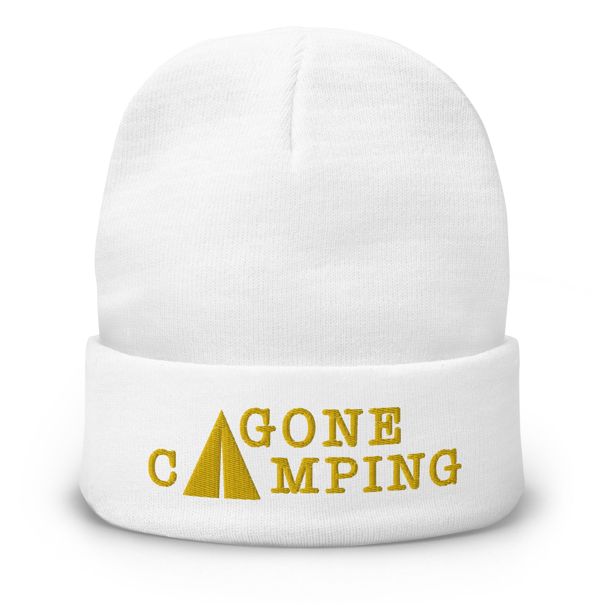 Ribbed beanie Gone Camping Gold