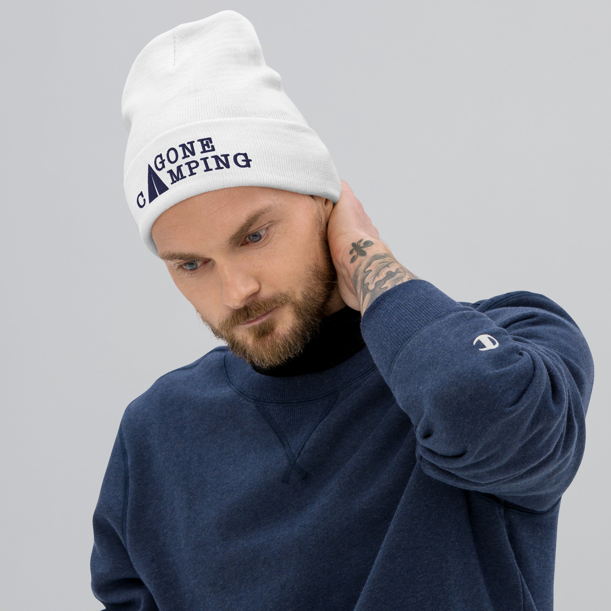 Ribbed beanie Gone Camping Navy