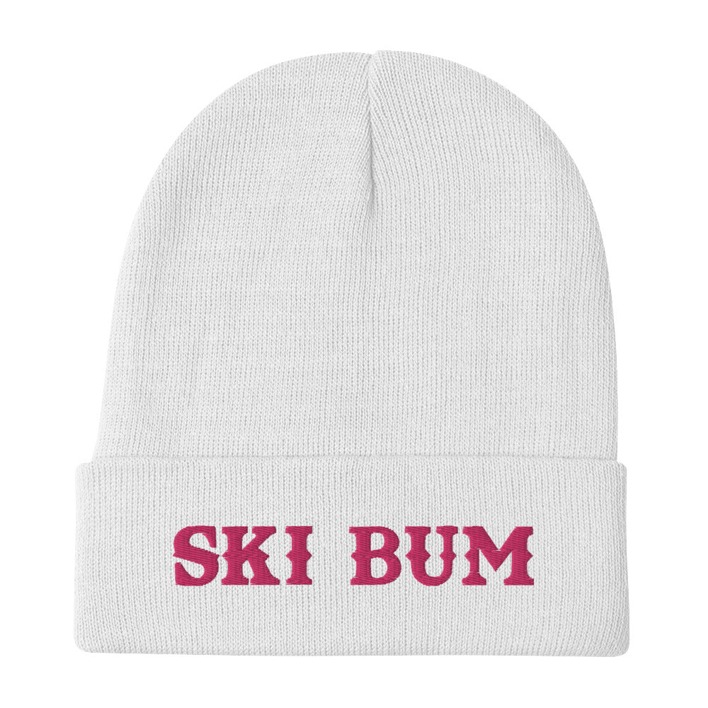 Bonnet en tricot côtelé Ski Bum Flamingo