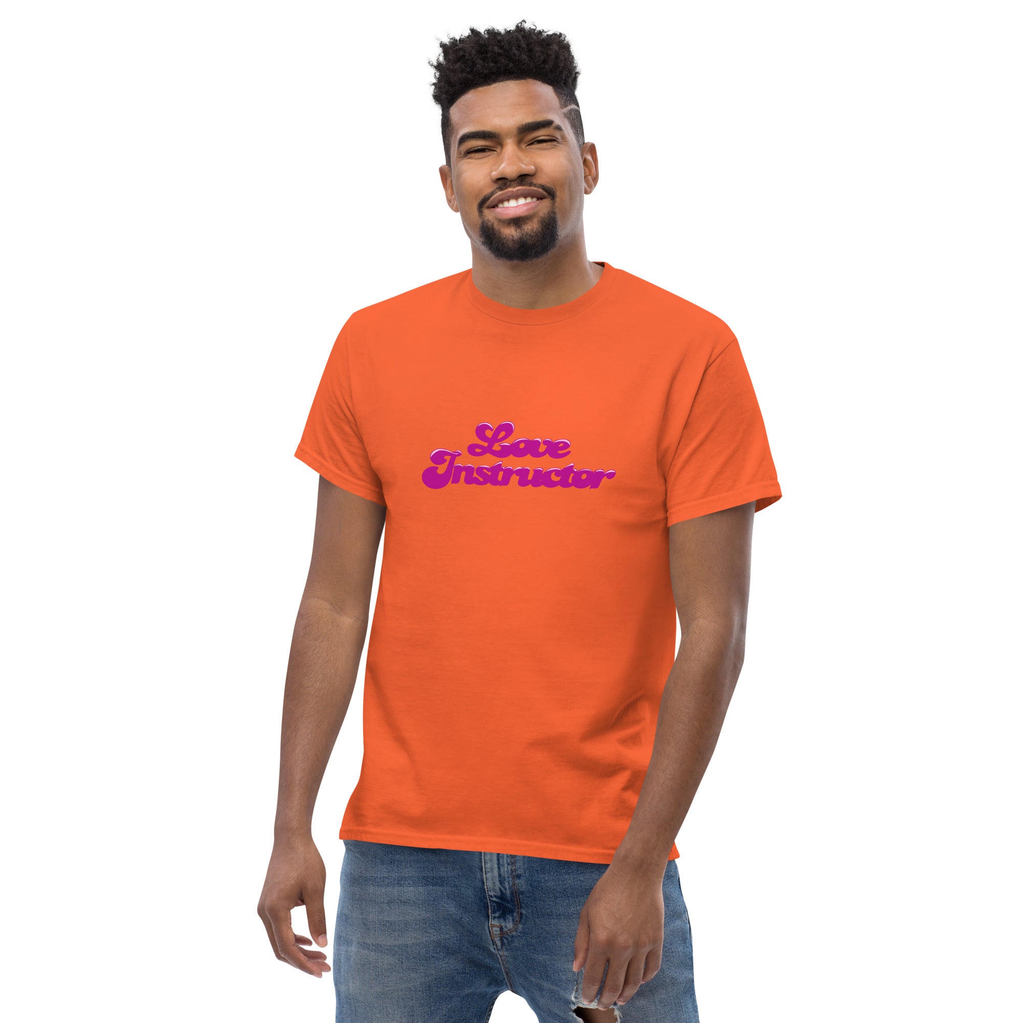 T-shirt classique homme Love Instructor sur couleurs vives