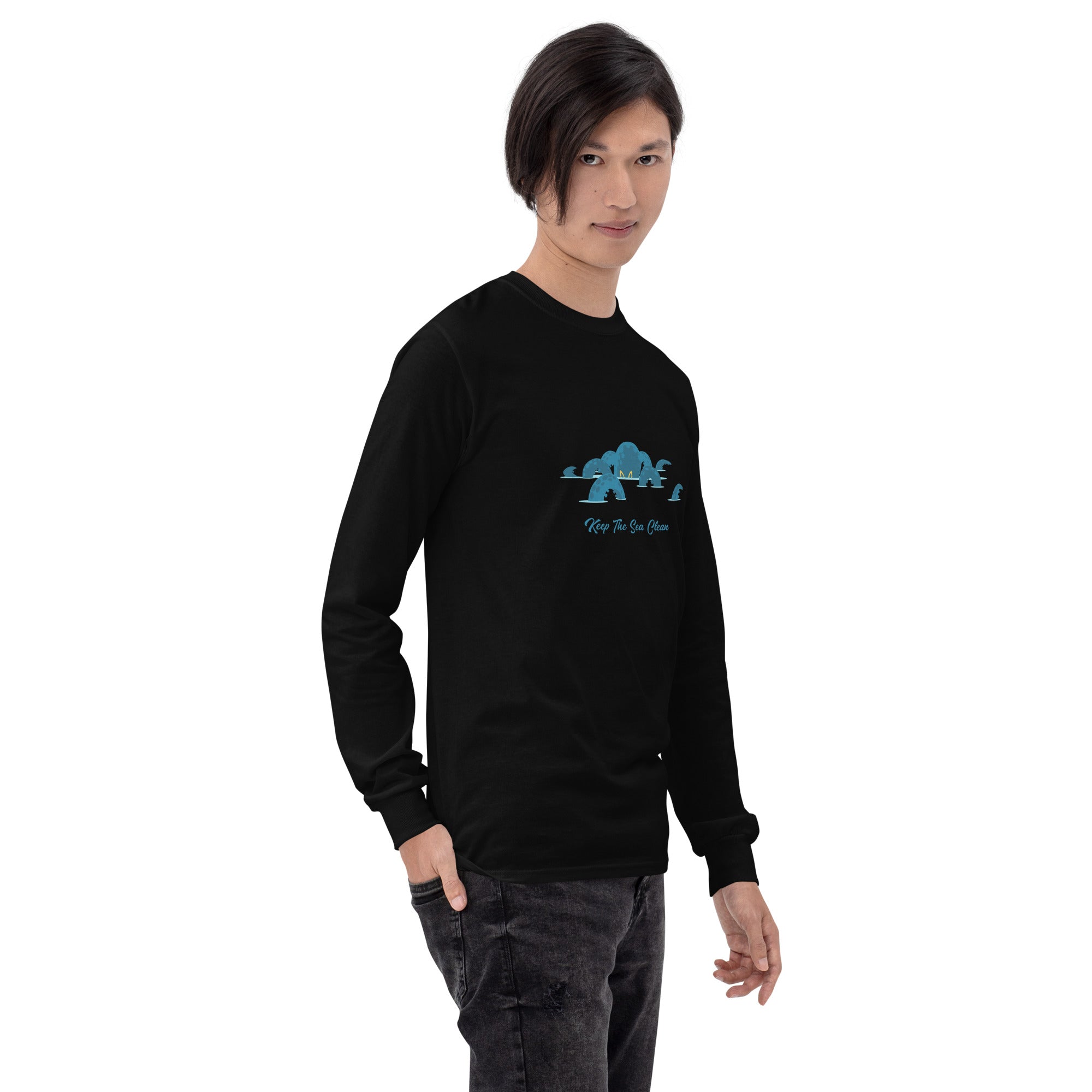 Heavy Blend long-sleeved t-shirt Octopus Blue