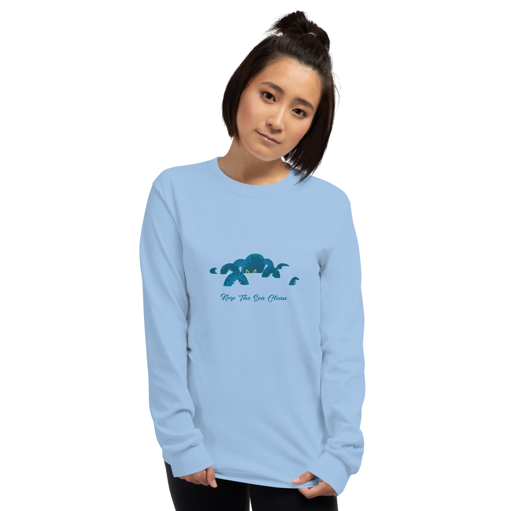 Heavy Blend long-sleeved t-shirt Octopus Blue