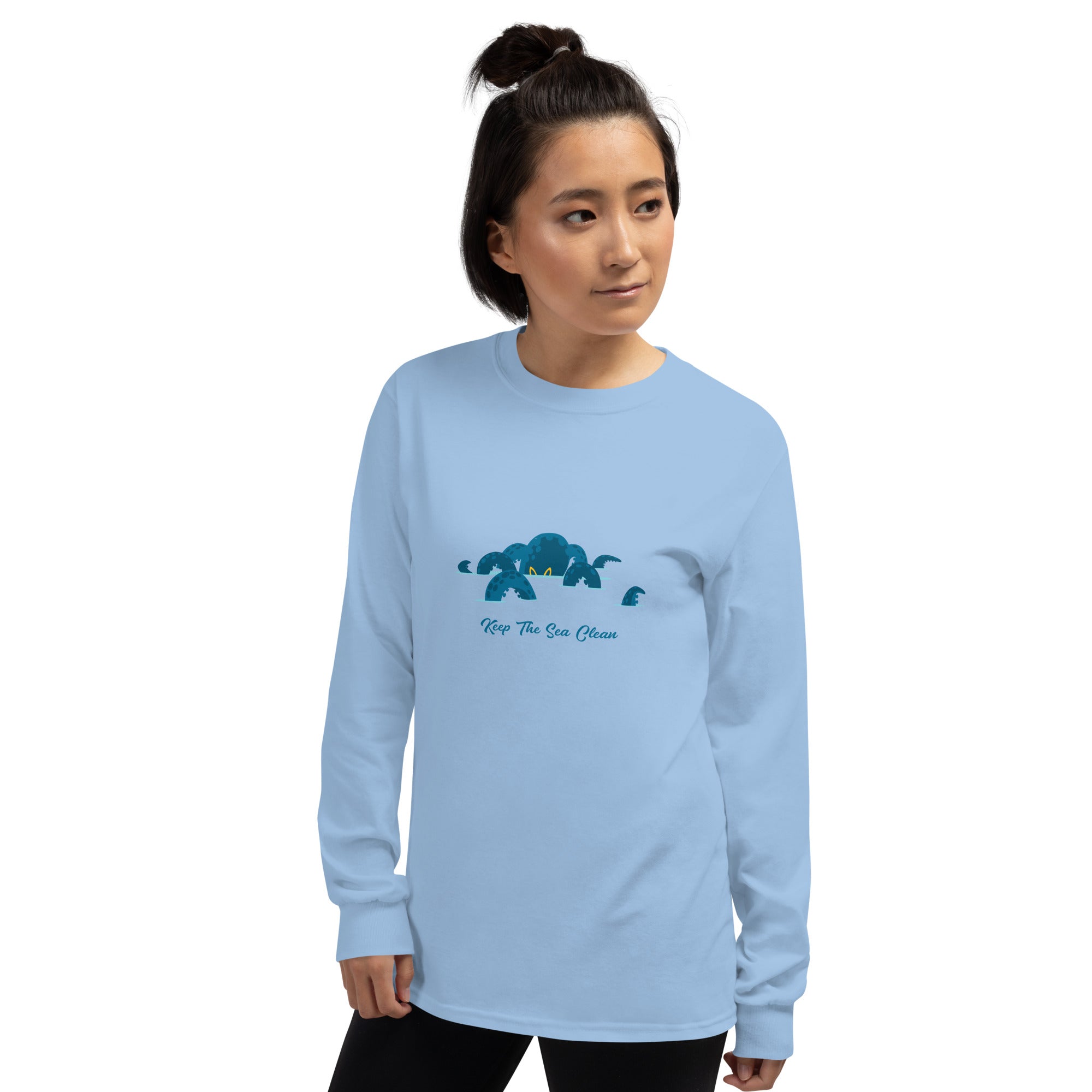 Heavy Blend long-sleeved t-shirt Octopus Blue