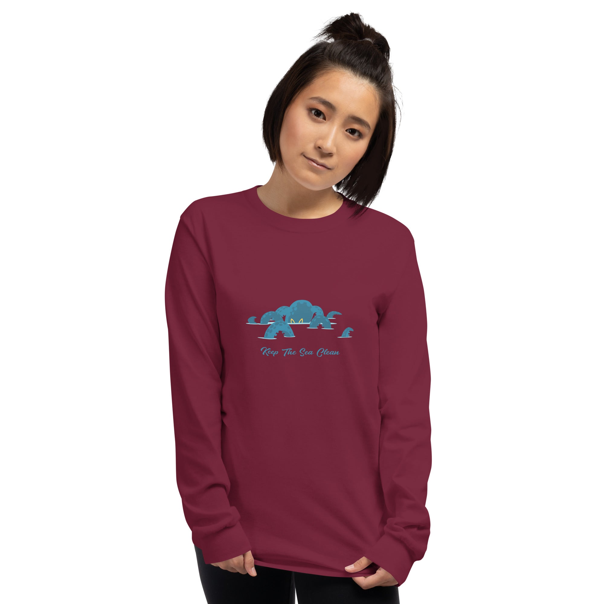 Heavy Blend long-sleeved t-shirt Octopus Blue