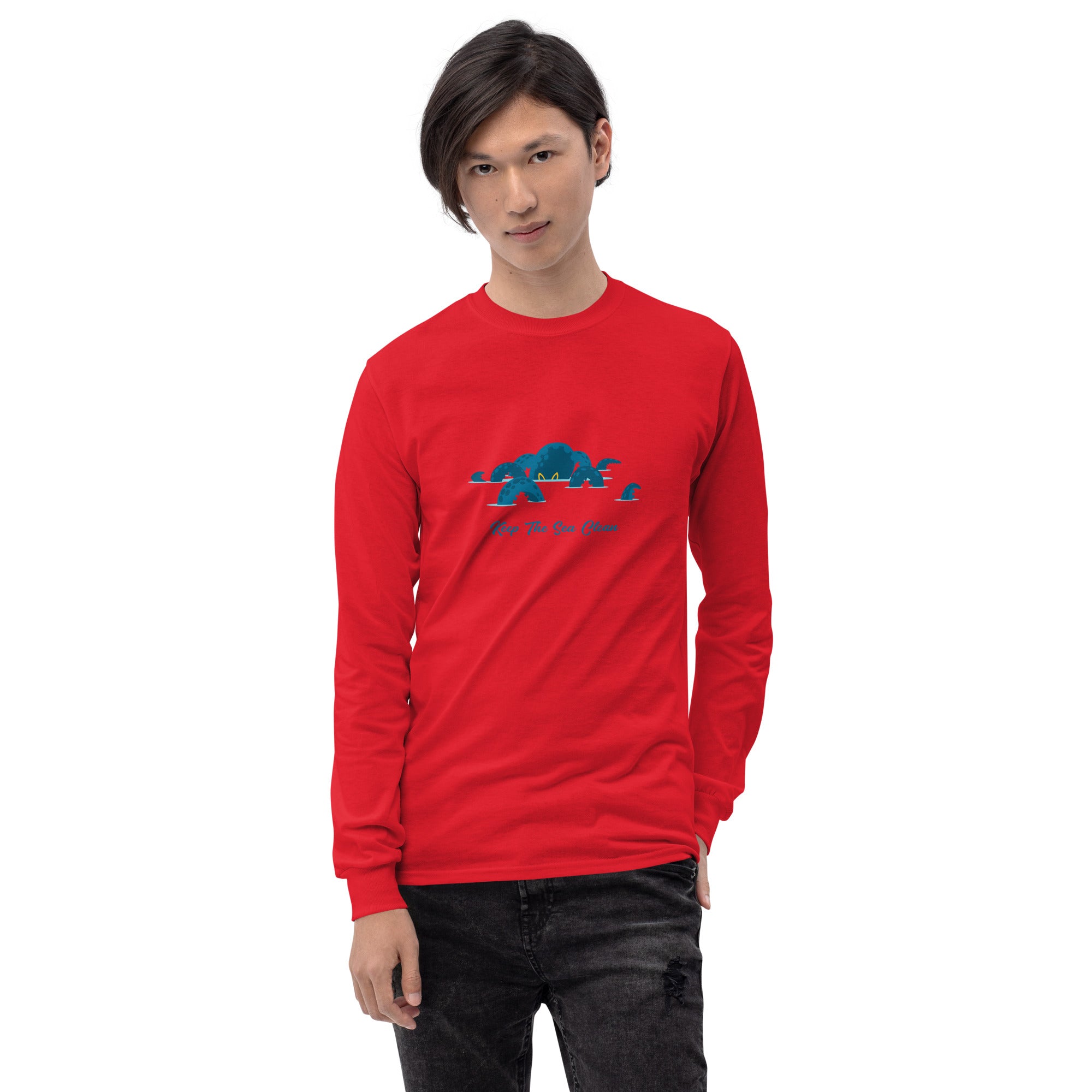 Heavy Blend long-sleeved t-shirt Octopus Blue