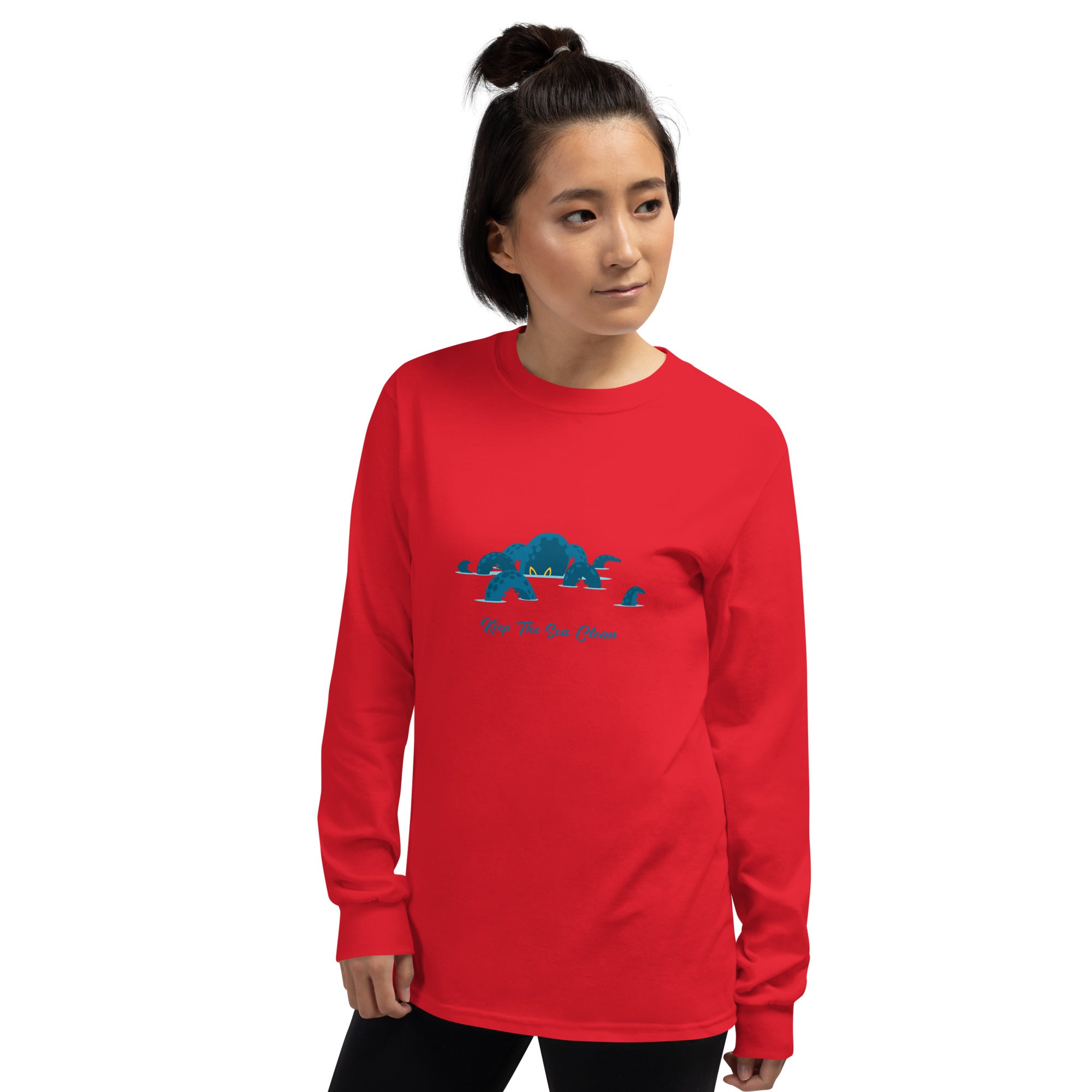 Heavy Blend long-sleeved t-shirt Octopus Blue