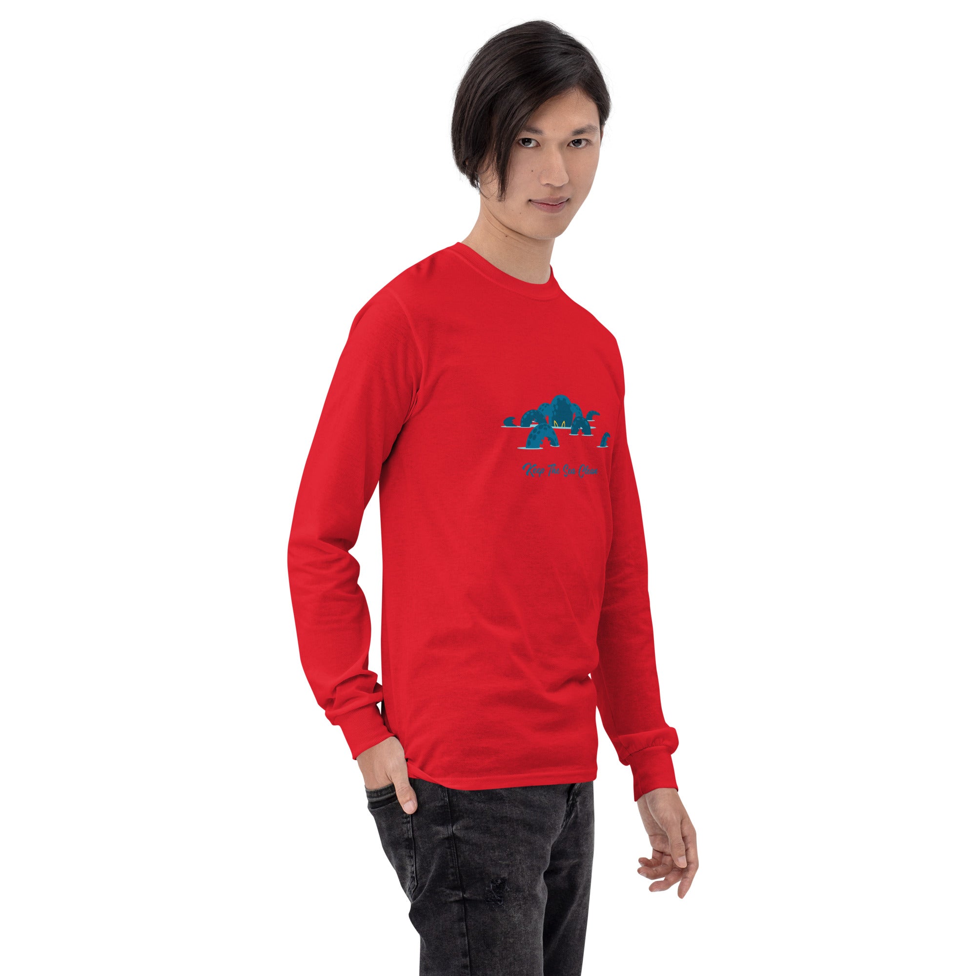 Heavy Blend long-sleeved t-shirt Octopus Blue