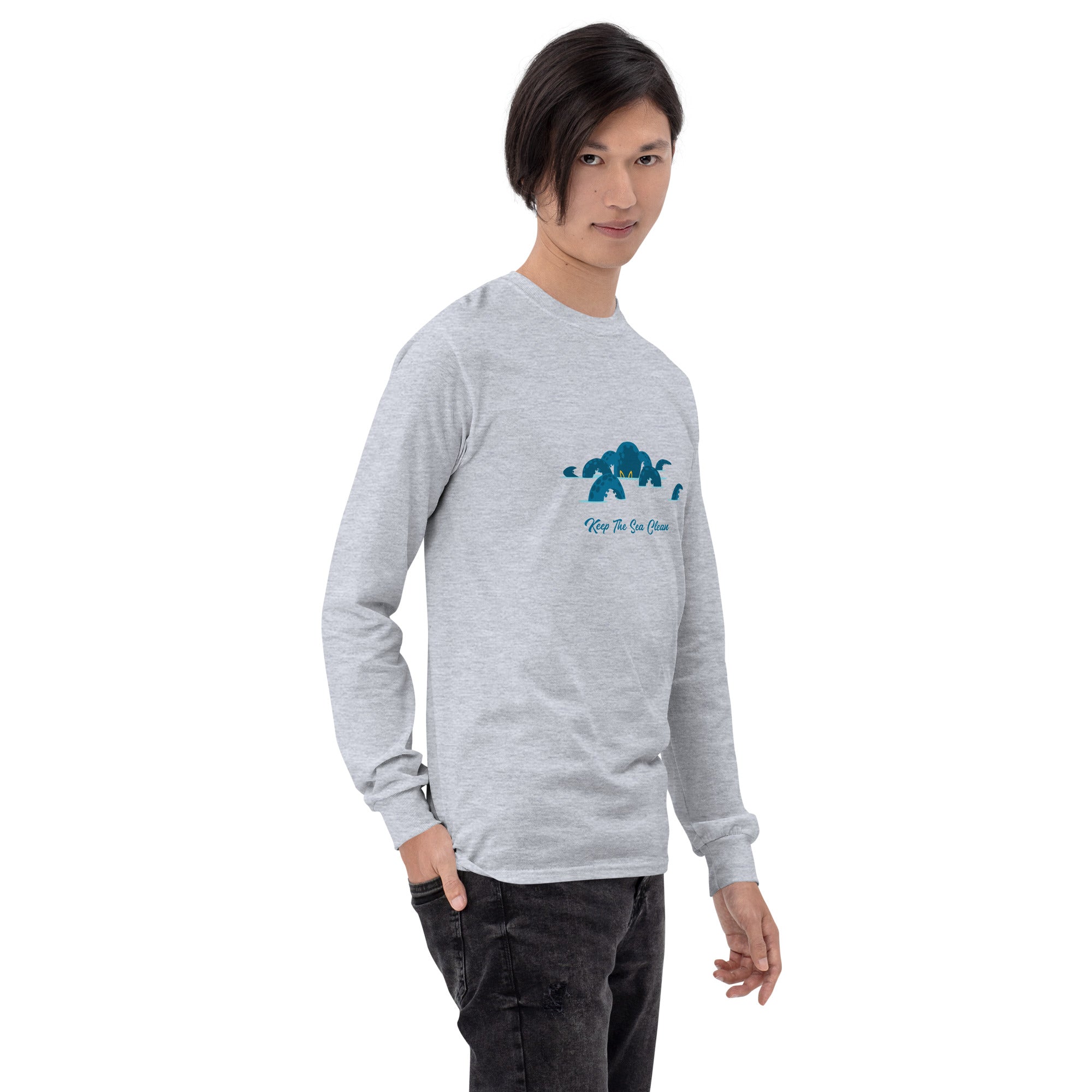 Heavy Blend long-sleeved t-shirt Octopus Blue