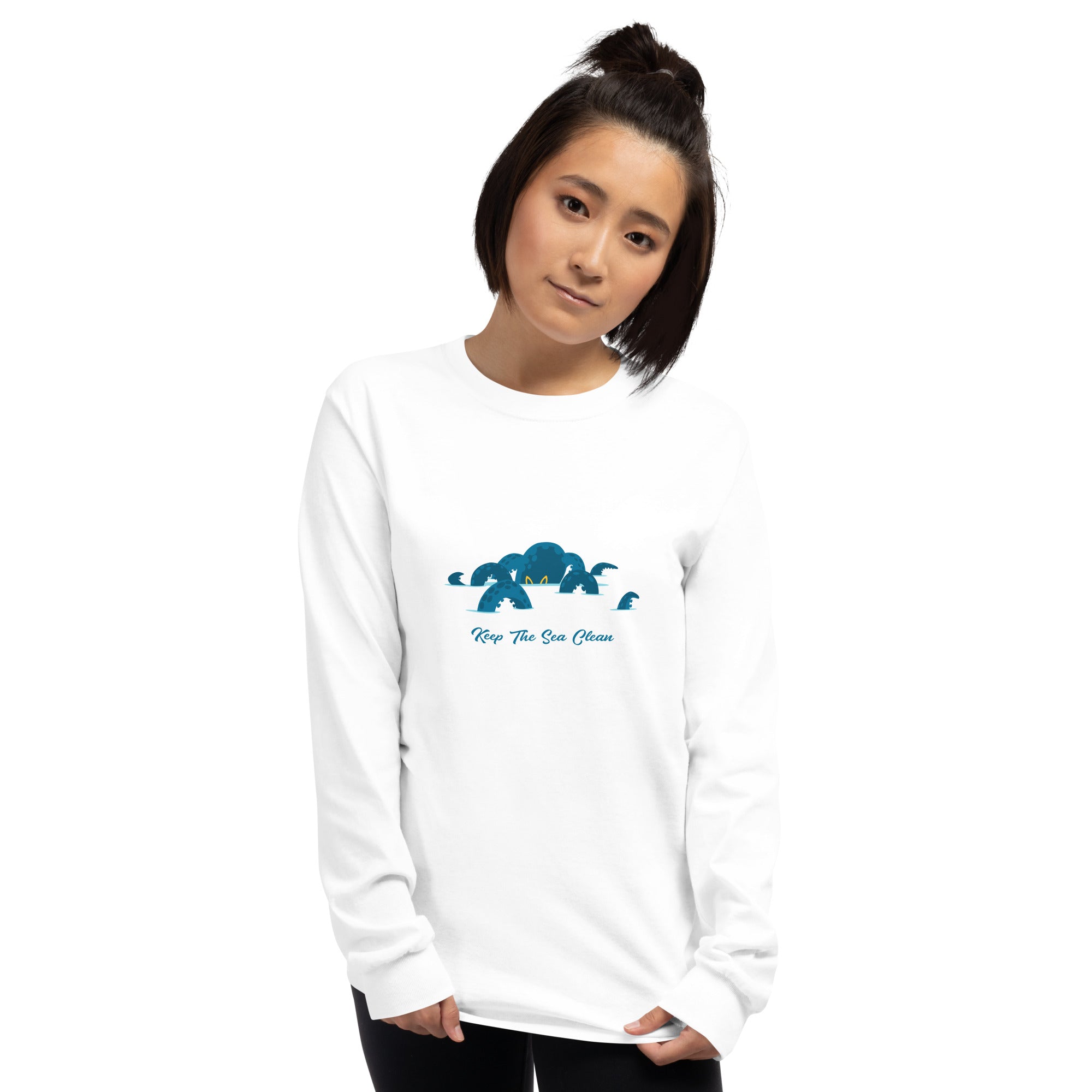 Heavy Blend long-sleeved t-shirt Octopus Blue