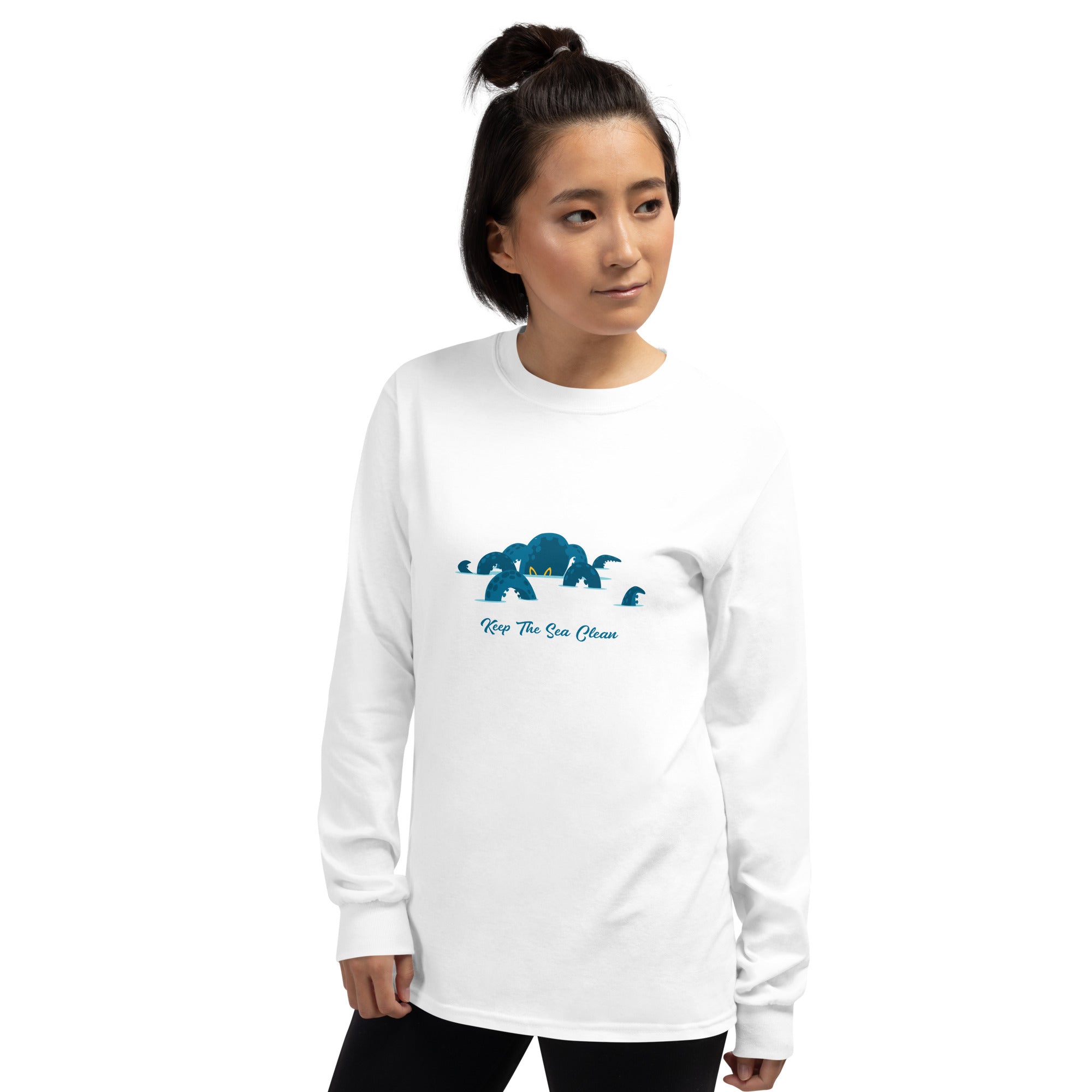 Heavy Blend long-sleeved t-shirt Octopus Blue